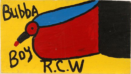 Ruby Williams Bubba Boy.: Paint on board. Signed. Excellent condition. 24" x 14". Est. $100-200. Ship: $35