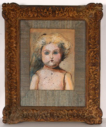 Deene Doll Portrait.: Watercolor on paper. Signed and dated, 1959. 15" x 19" including early 1900's frame. Excellent condition. Est. $300-500. Ship: $45