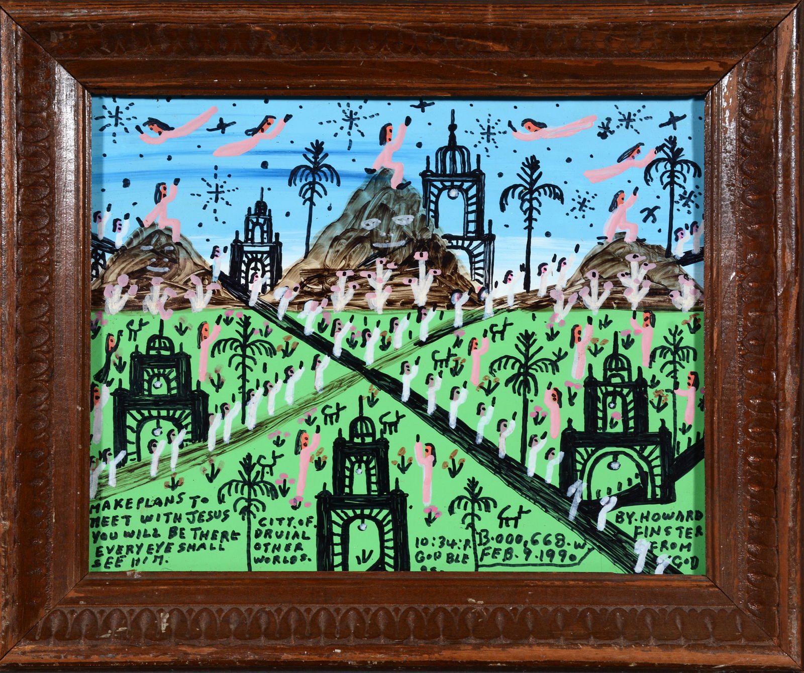 Howard Finster. City Of Druial Other Worlds. (1 of 3)