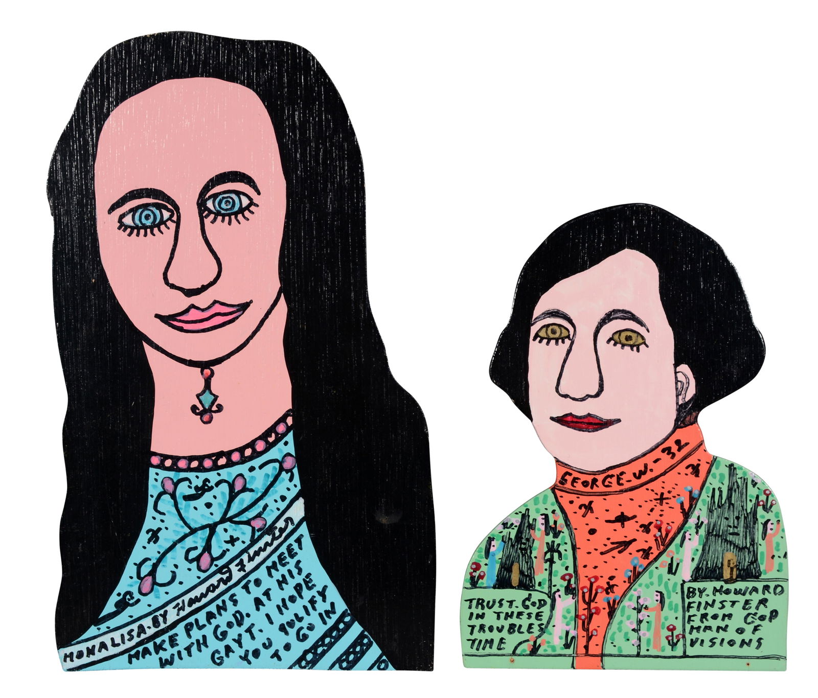 Howard Finster. Mona Lisa & Washington. (1 of 3)