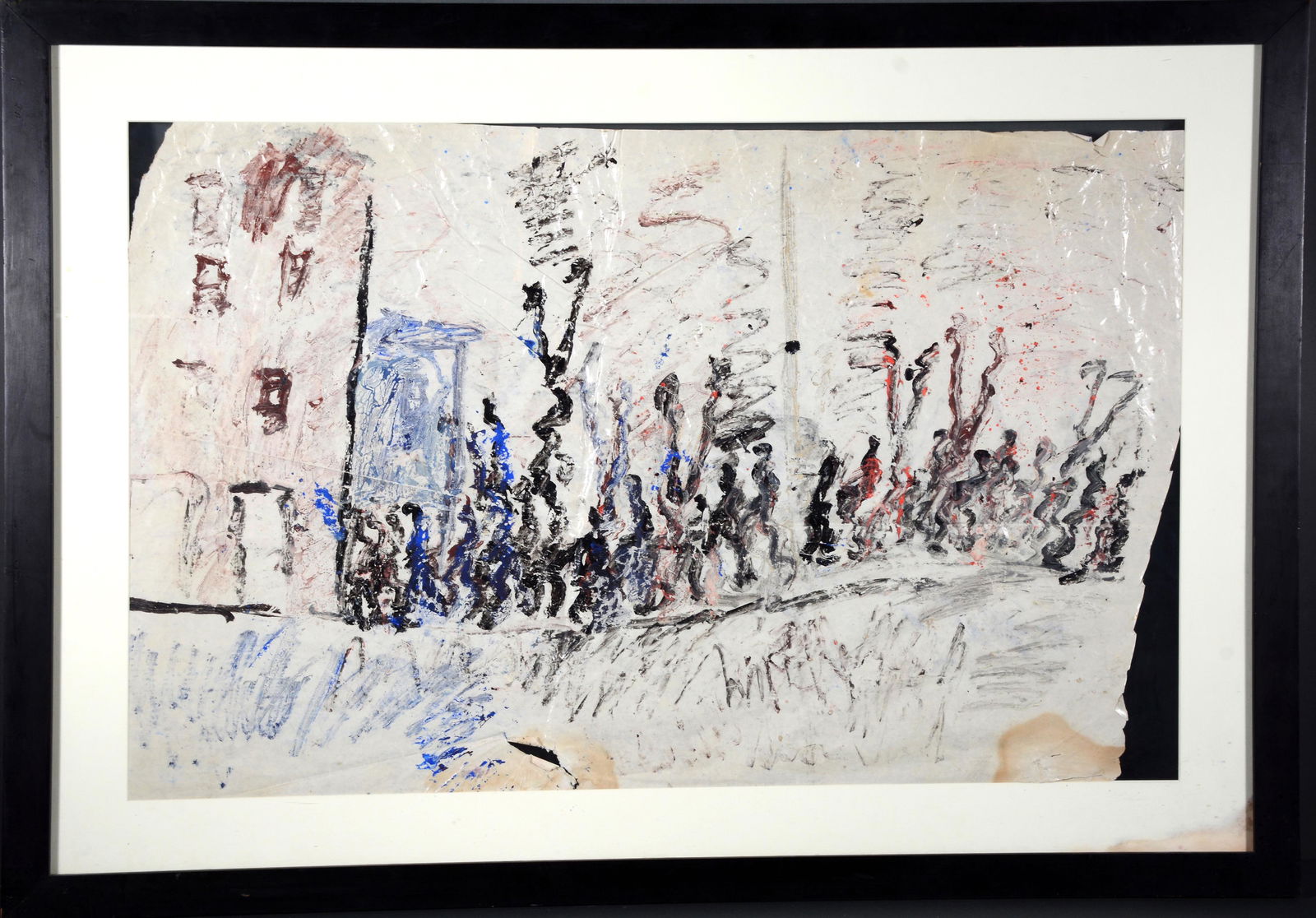 Purvis Young. People & Tanks In Street. (1 of 6)