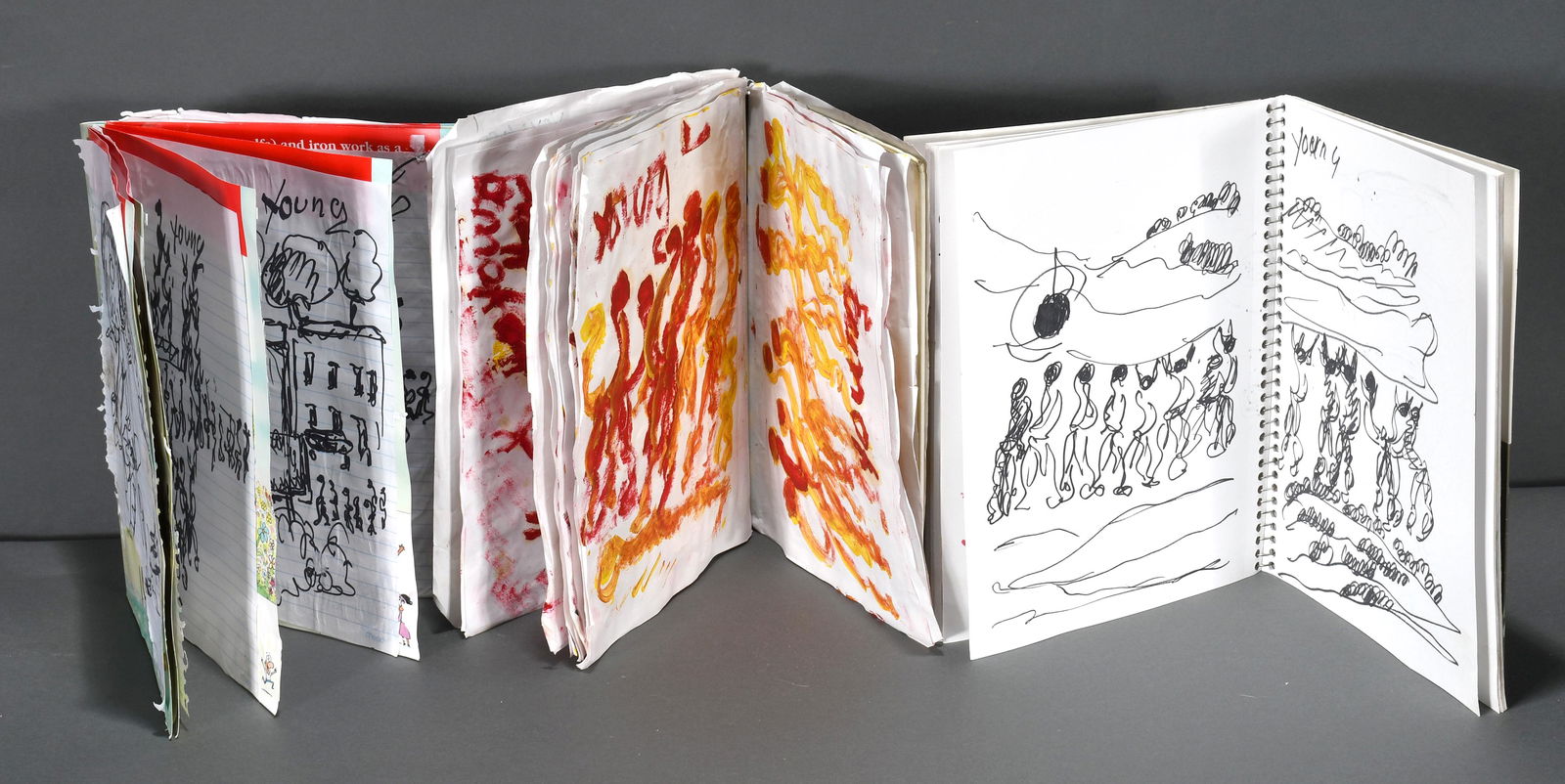 Purvis Young. Three Sketch Pads. (1 of 2)