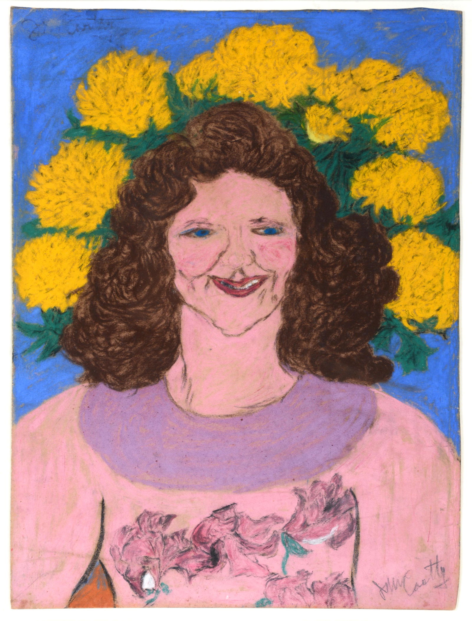 Justin McCarthy. Portrait With Flower Halo. (1 of 3)