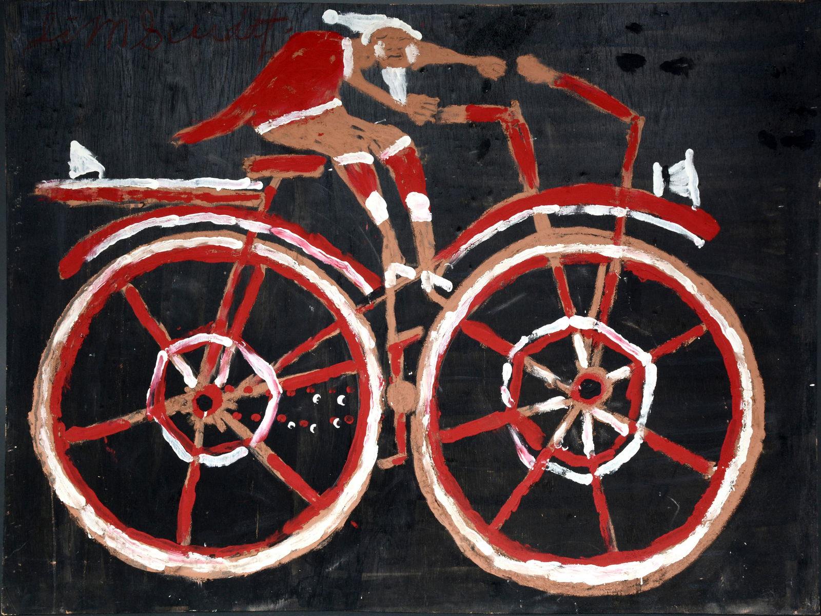 Jimmy Lee Sudduth. Cycling Santa. (1 of 3)