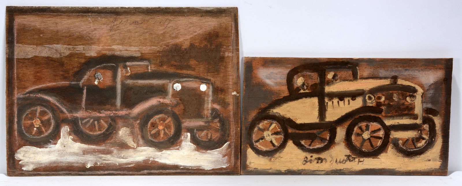 Jimmy Lee Sudduth. Paintings of Cars. (1 of 2)