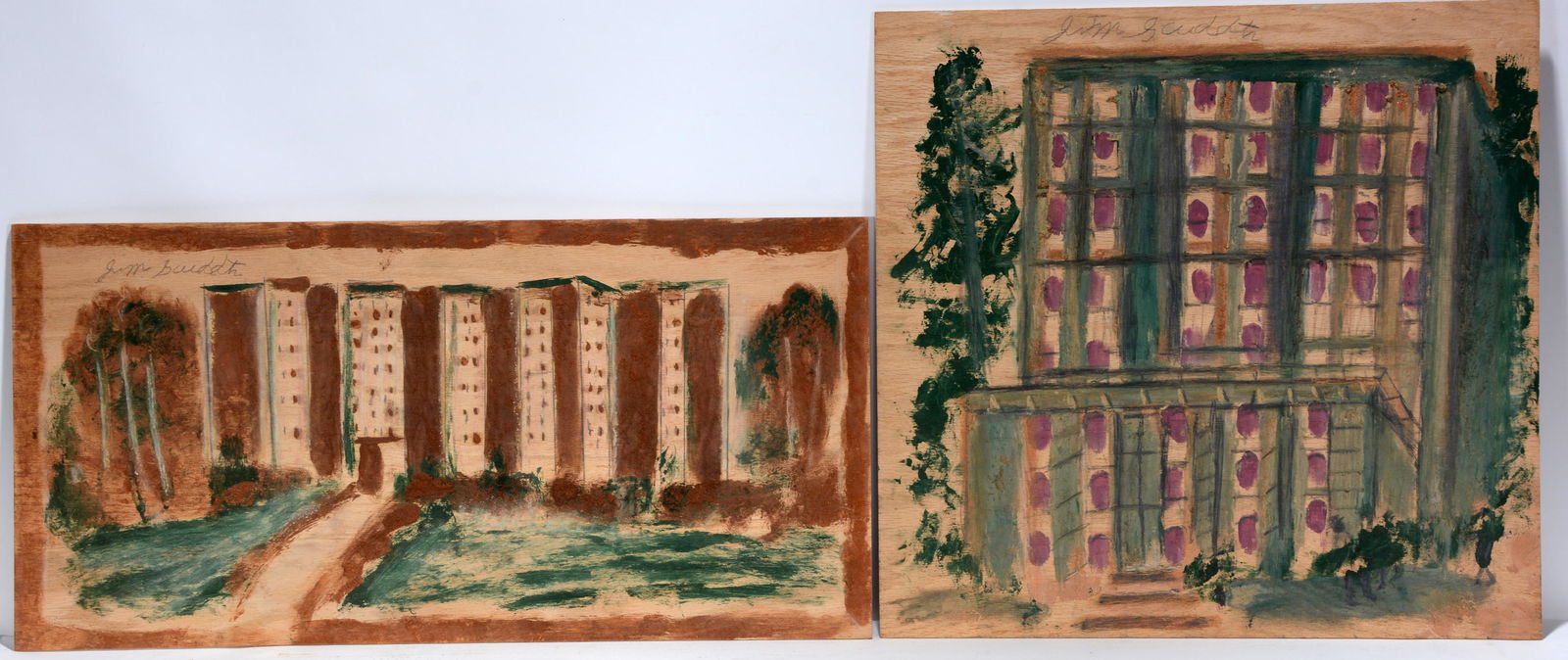 Jimmy Lee Sudduth. Paintings of Buildings. (1 of 1)