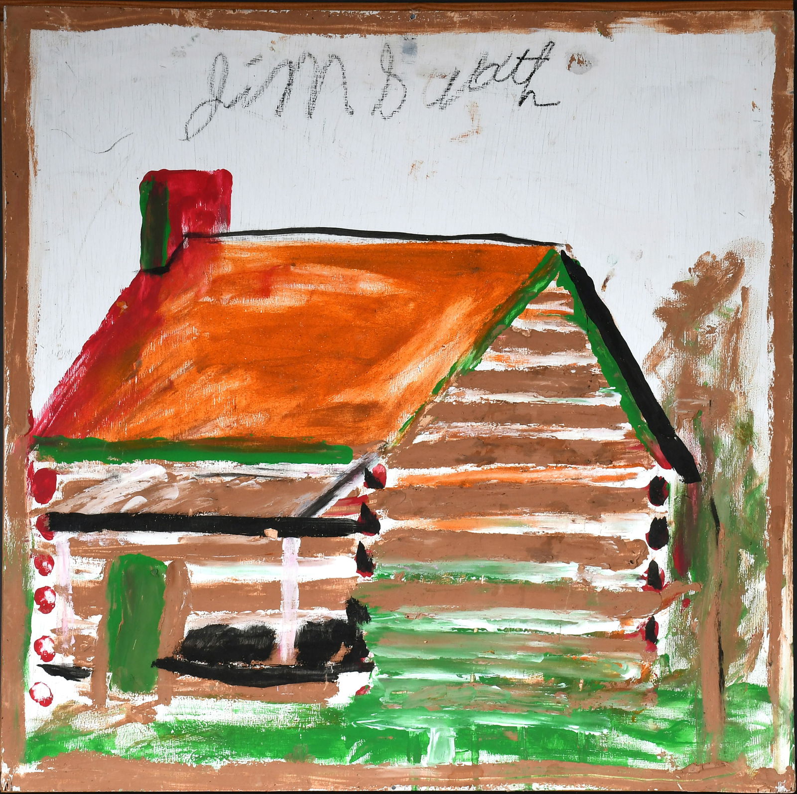 Jimmy Lee Sudduth. Log Cabin. (1 of 2)