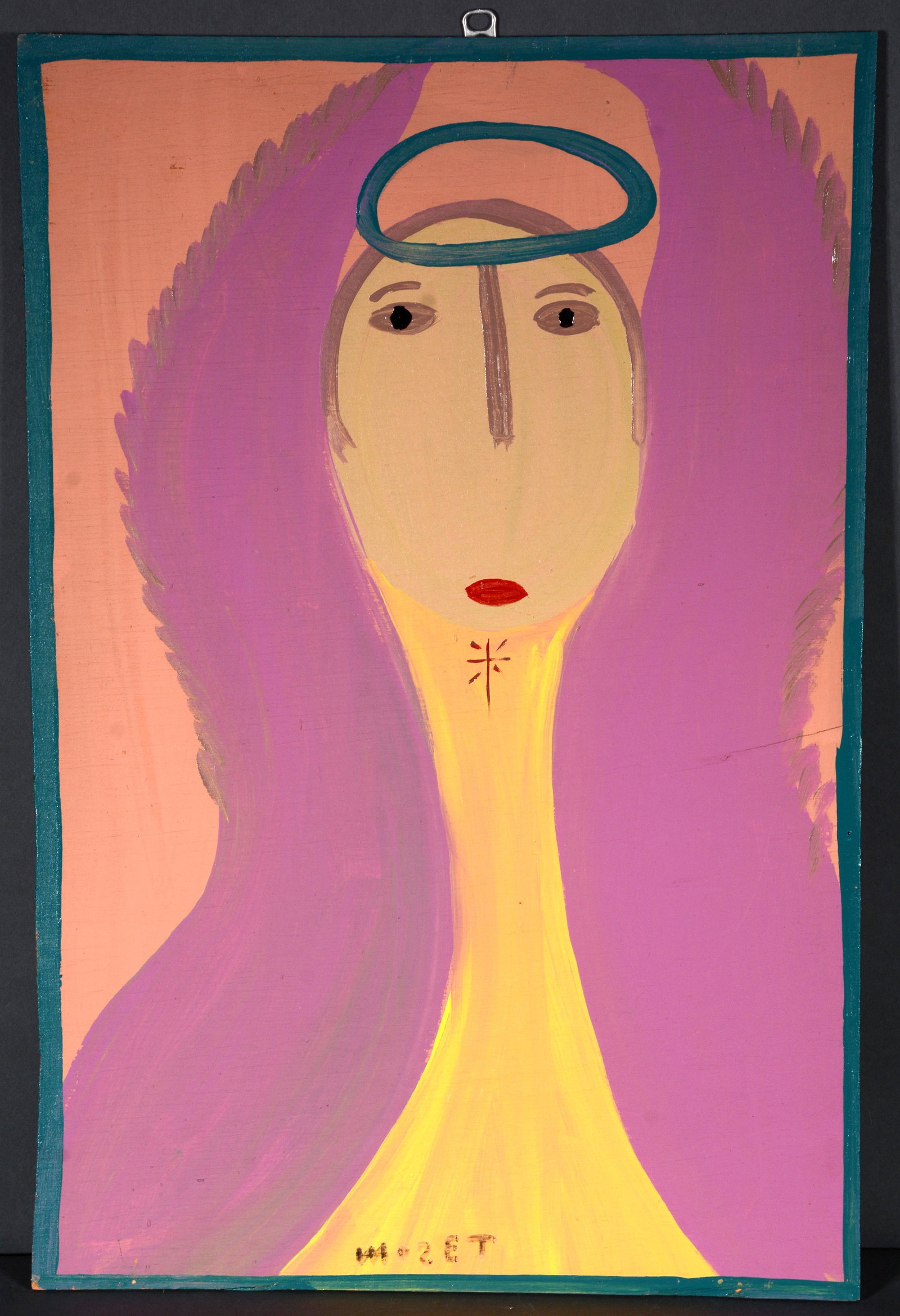 Mose Tolliver (attributed). Angel.: Mose Tolliver (attributed). Angel. Signed. Not dated. Paint on found board. Excellent condition. 16"w x 24"h. Est. $200-300. Ship: $45
