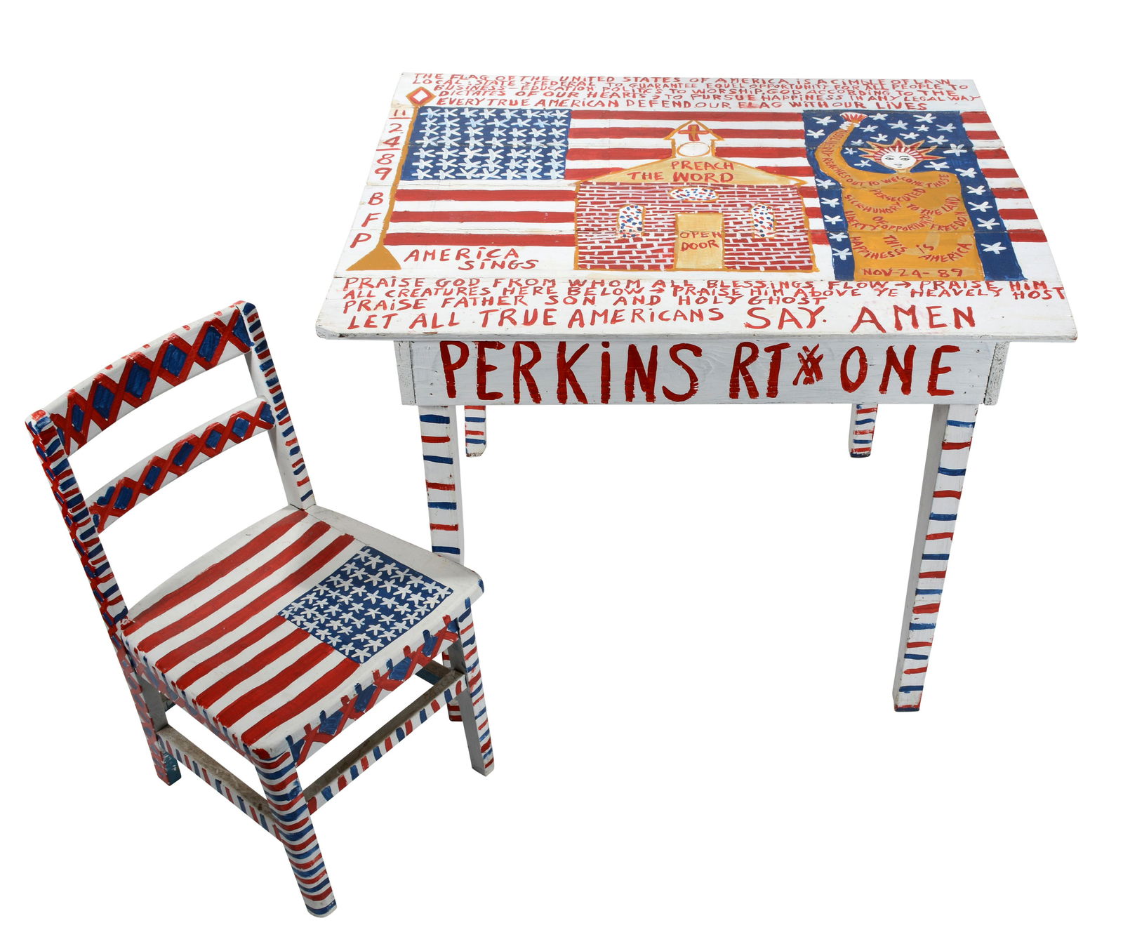 B.F. Perkins. Desk and Chair. (1 of 4)