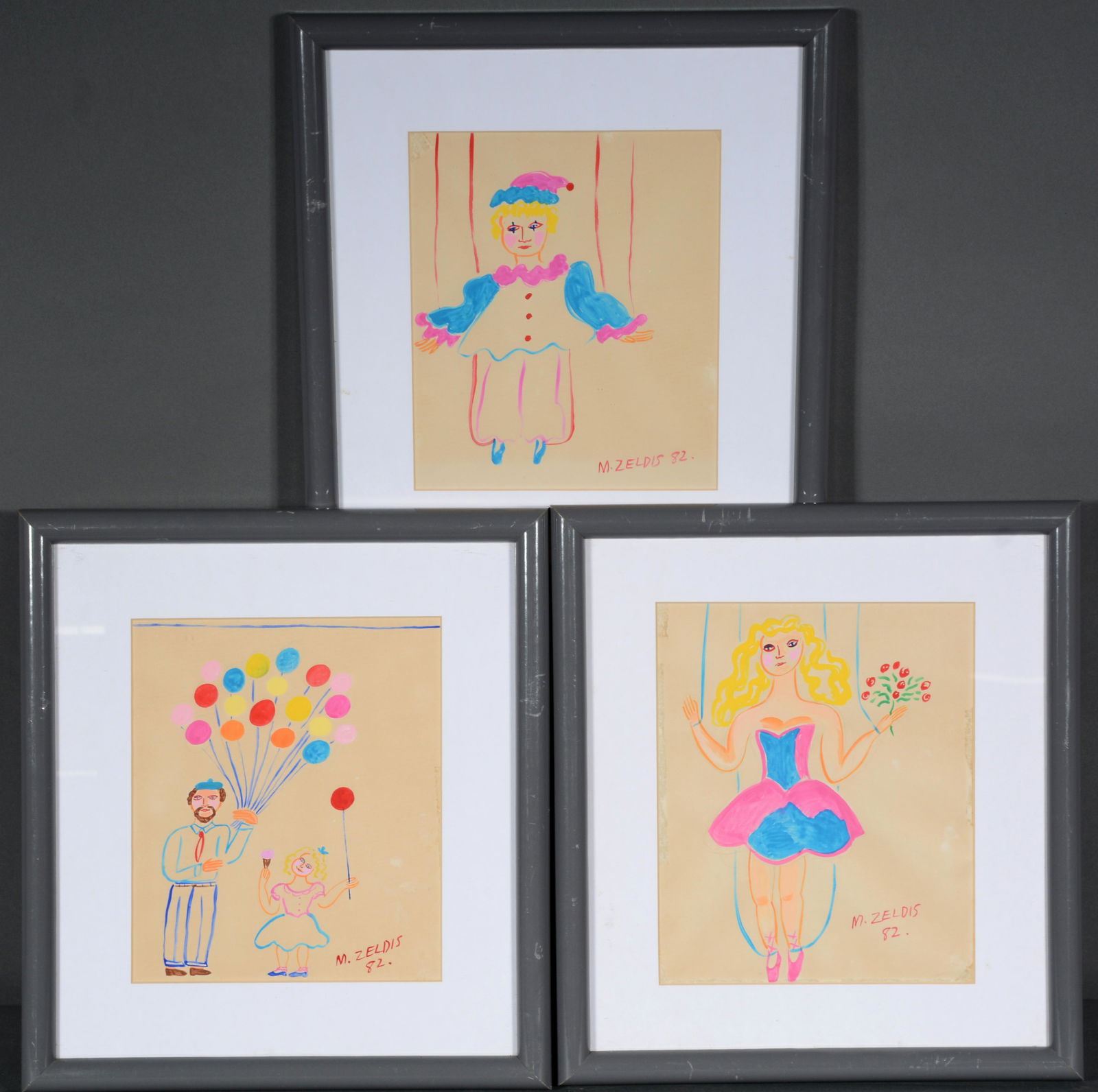 Malcah Zeldis. Three Paintings. (1 of 4)