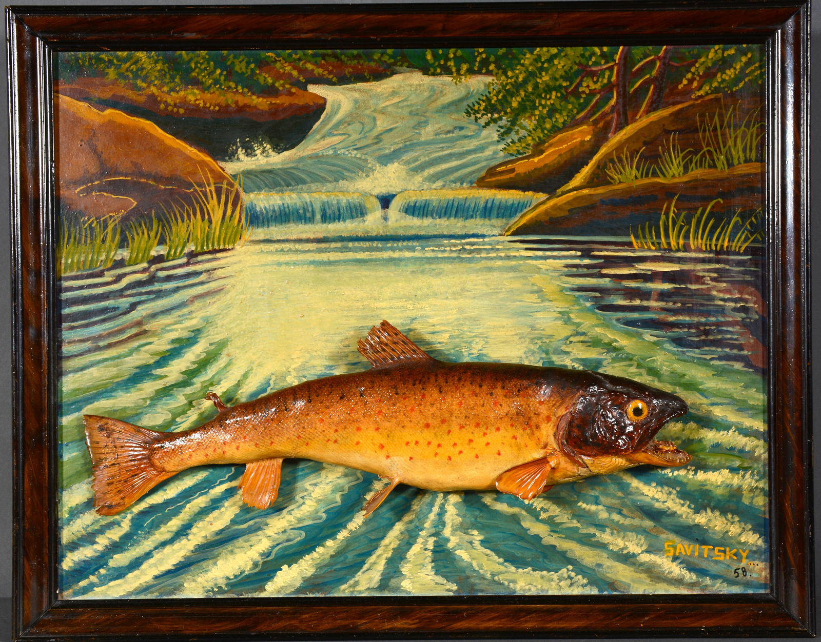 Jack Savitsky. Brown Trout Caught At Big Creek, PA, 1942. (1 of 5)