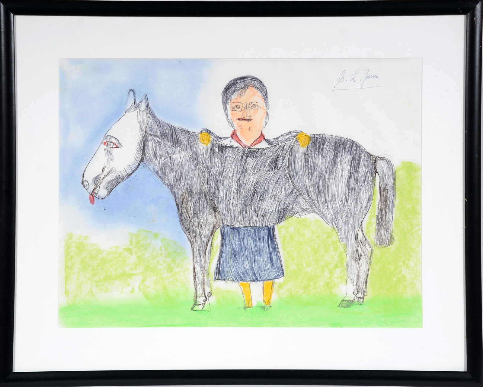 S.L. Jones. Woman With Horse. (1 of 3)