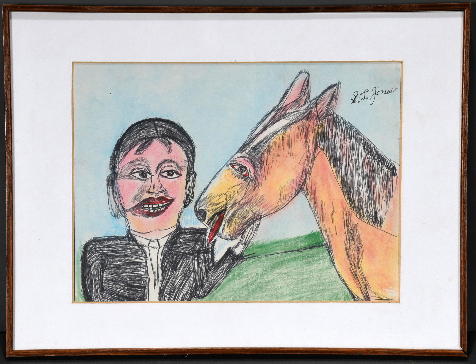 S.L. Jones. Man With Horse. (1 of 1)