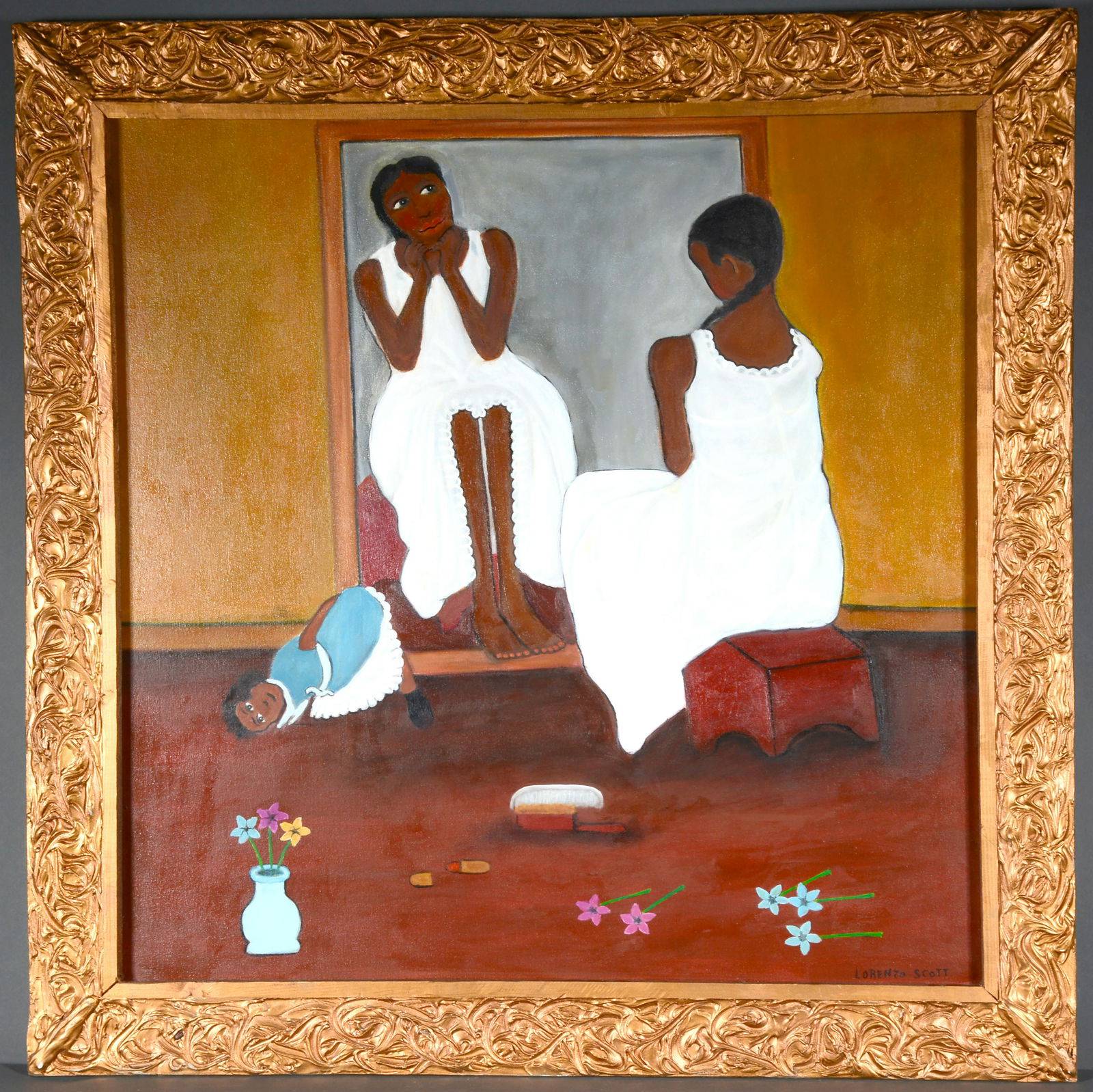 Lorenzo Scott. Young Girl In Mirror. (1 of 5)