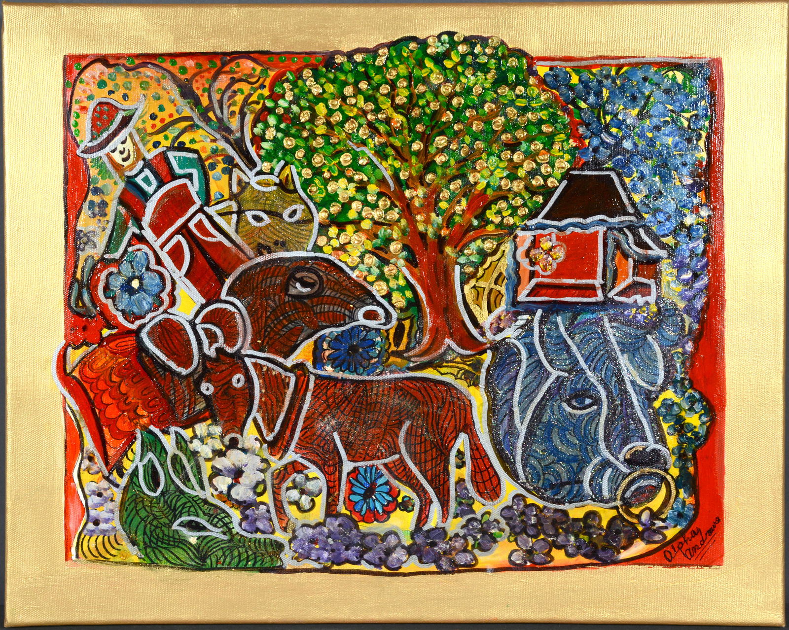 Alpha Andrews. Lady With Her Pets. (1 of 3)