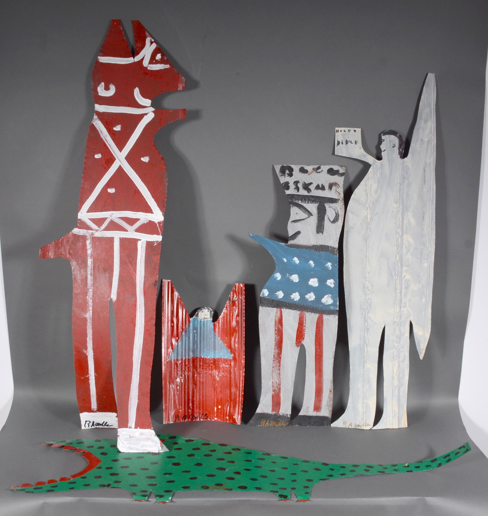 R.A. Miller. Devil, Angels, Blow Oskar & Gator. (1 of 2)