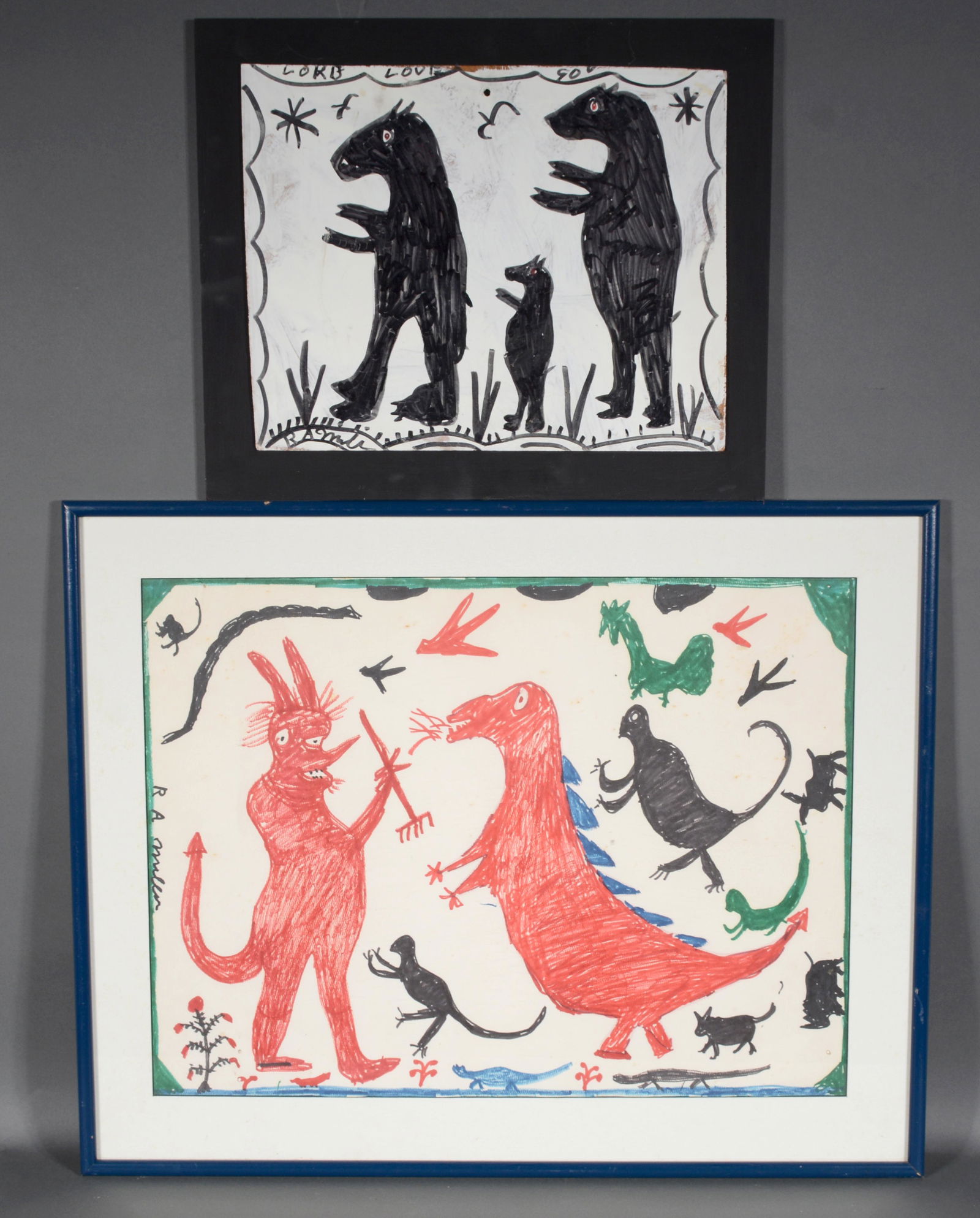 R.A. Miller. Two Paintings. (1 of 2)