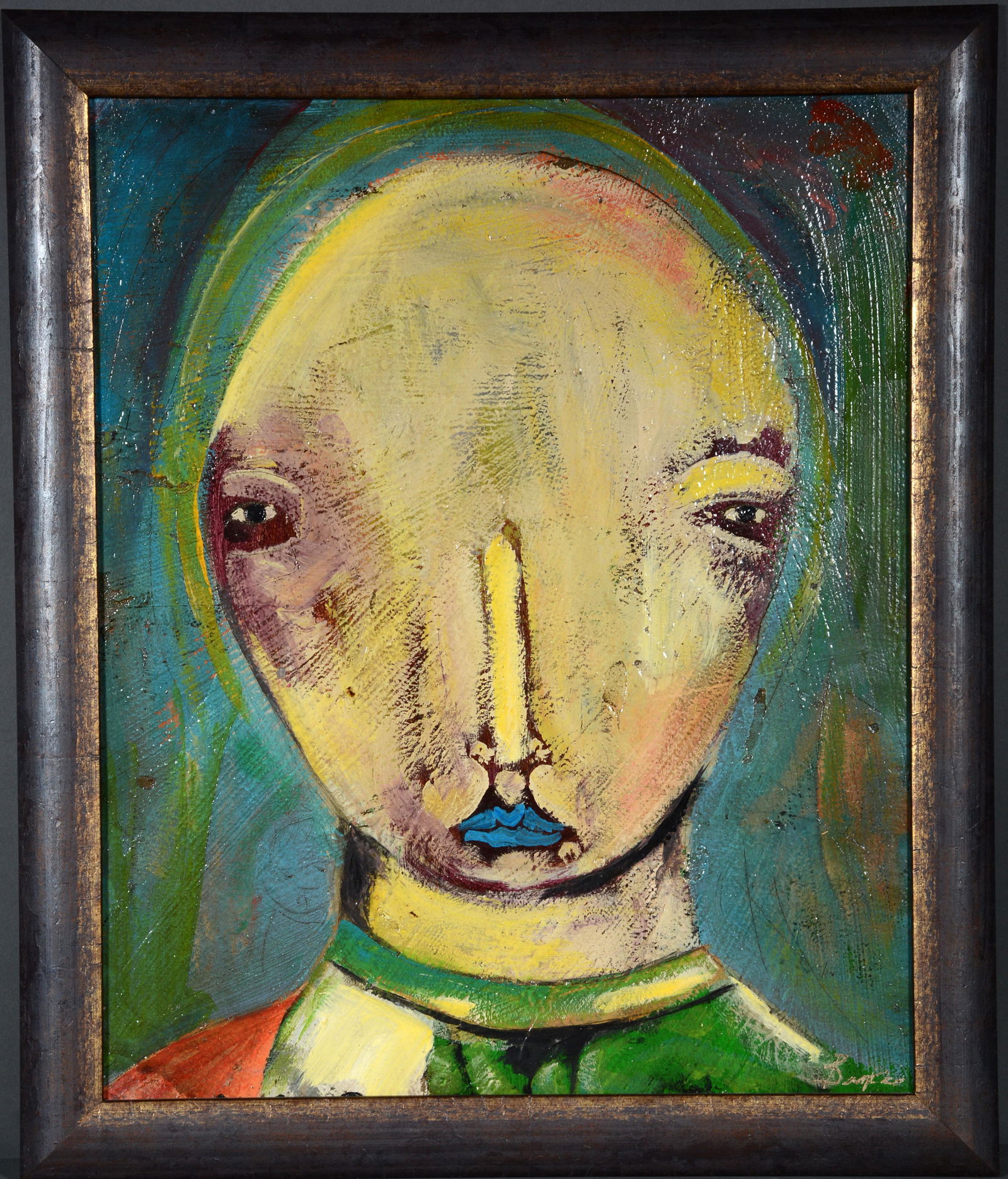 Michael Banks. Portrait With Blue Lips. (1 of 2)