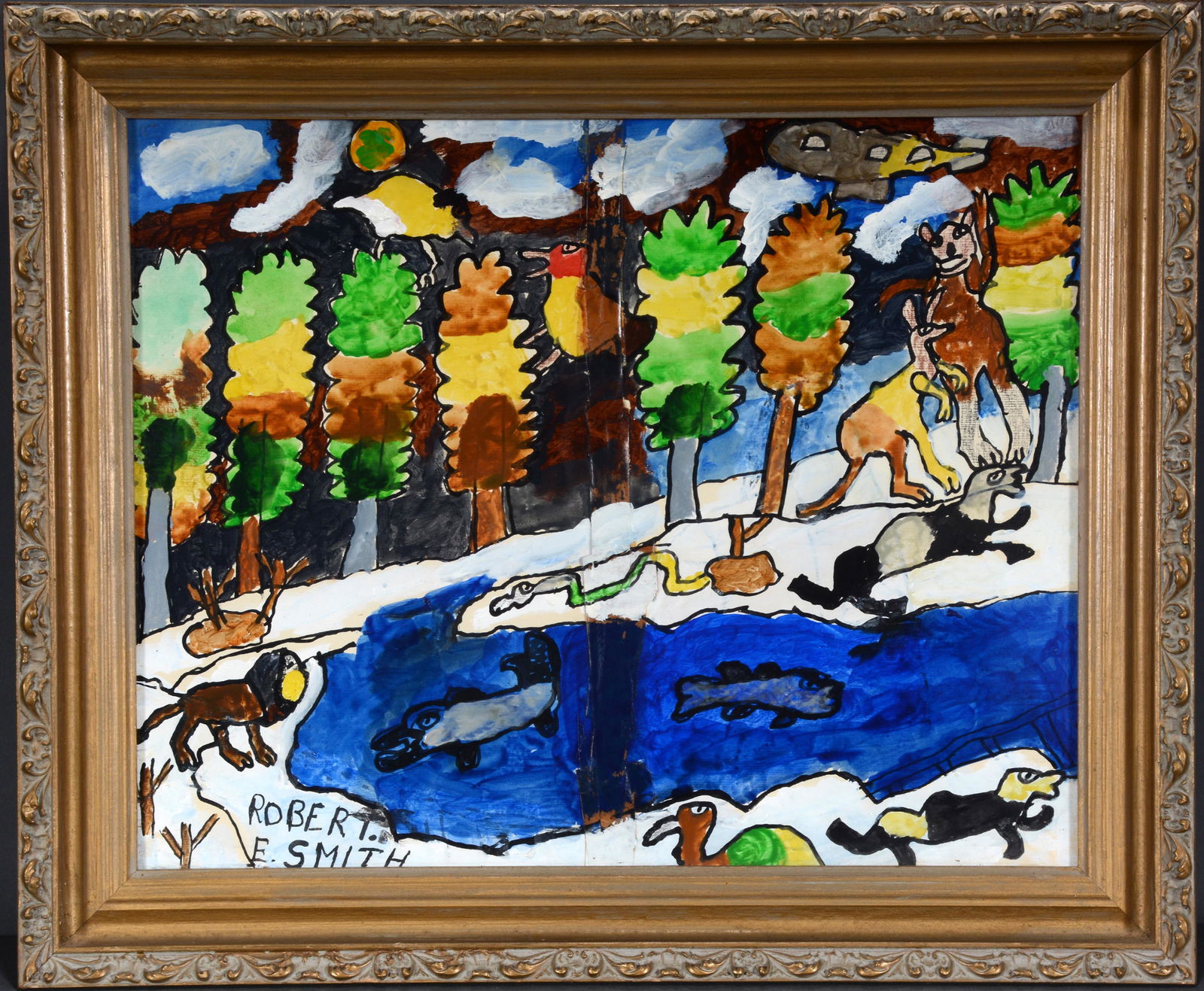 Robert E. Smith. Wildlife Around Pond. (1 of 2)