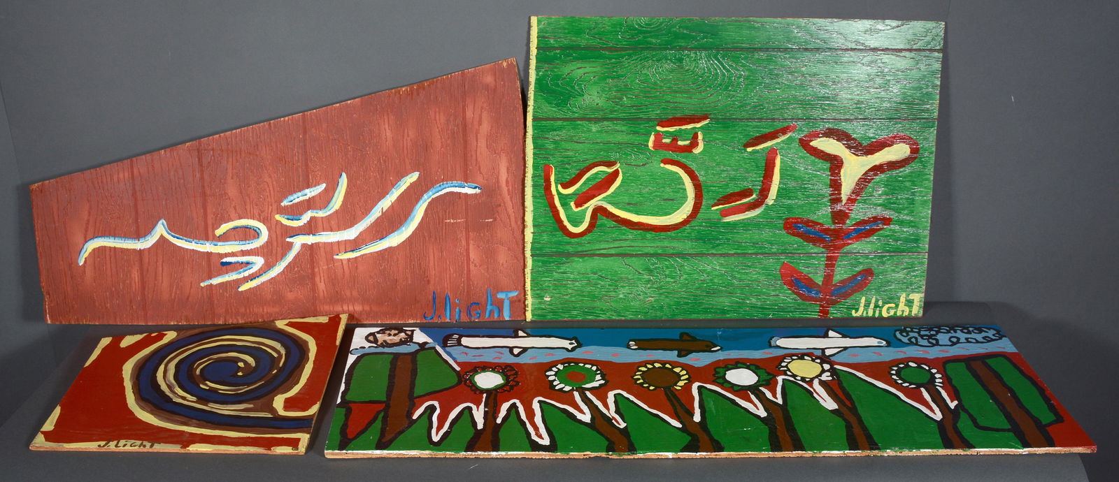 Joe Light & Rosie Light. Four Paintings. (1 of 1)