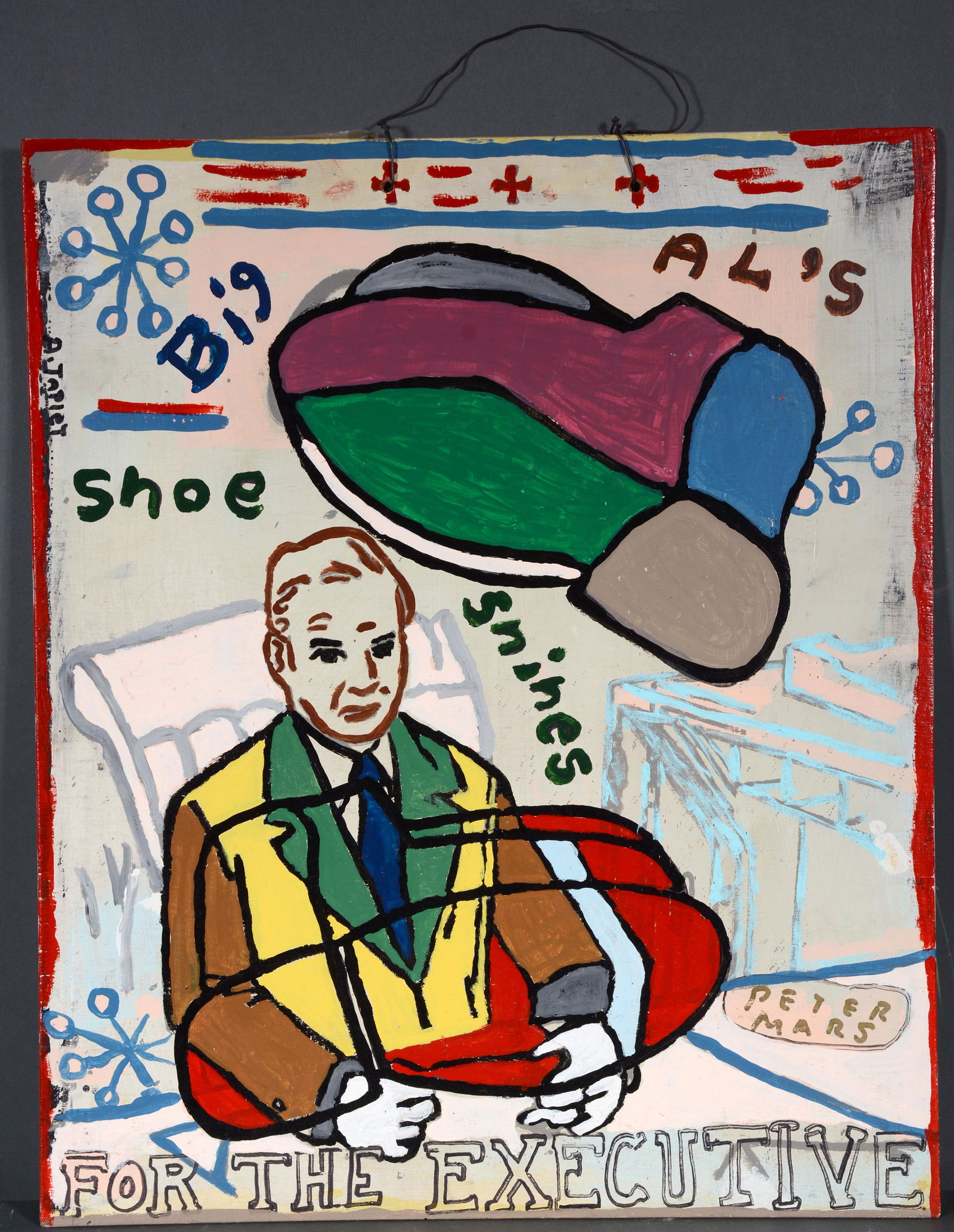 Big Al Taplet. Shoe Shine Sign. (1 of 1)