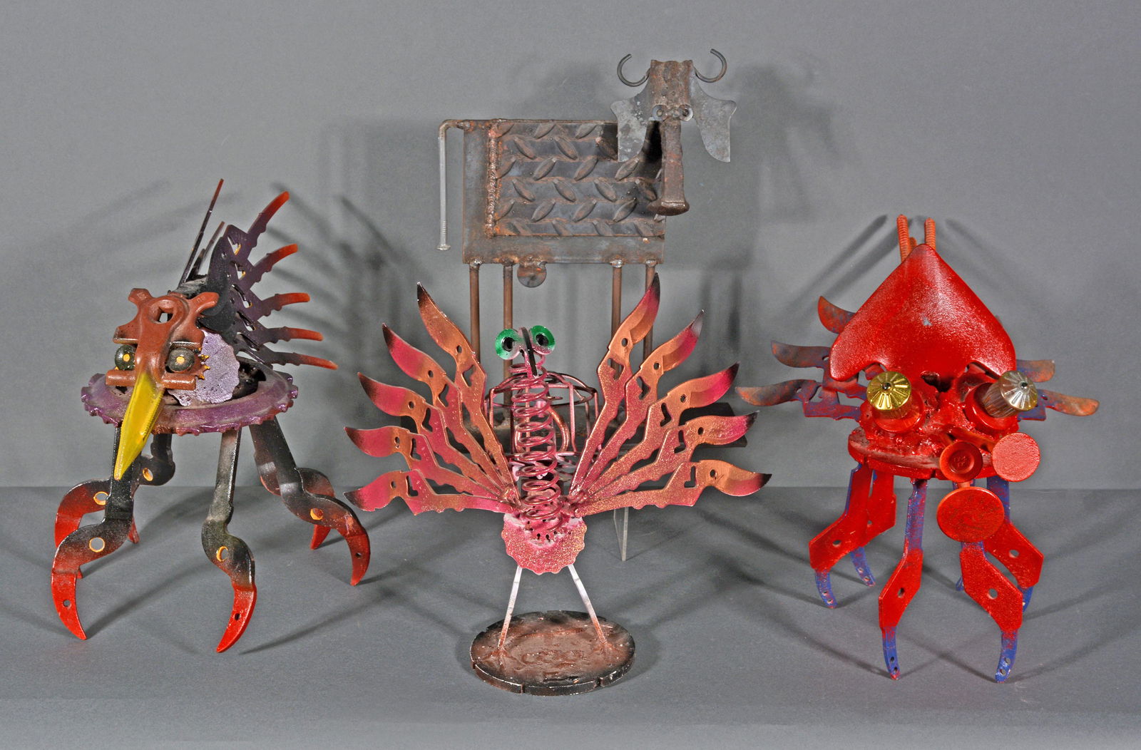 Tom Every (Dr. Evermore). 4 Painted Metal Sculptures. (1 of 3)