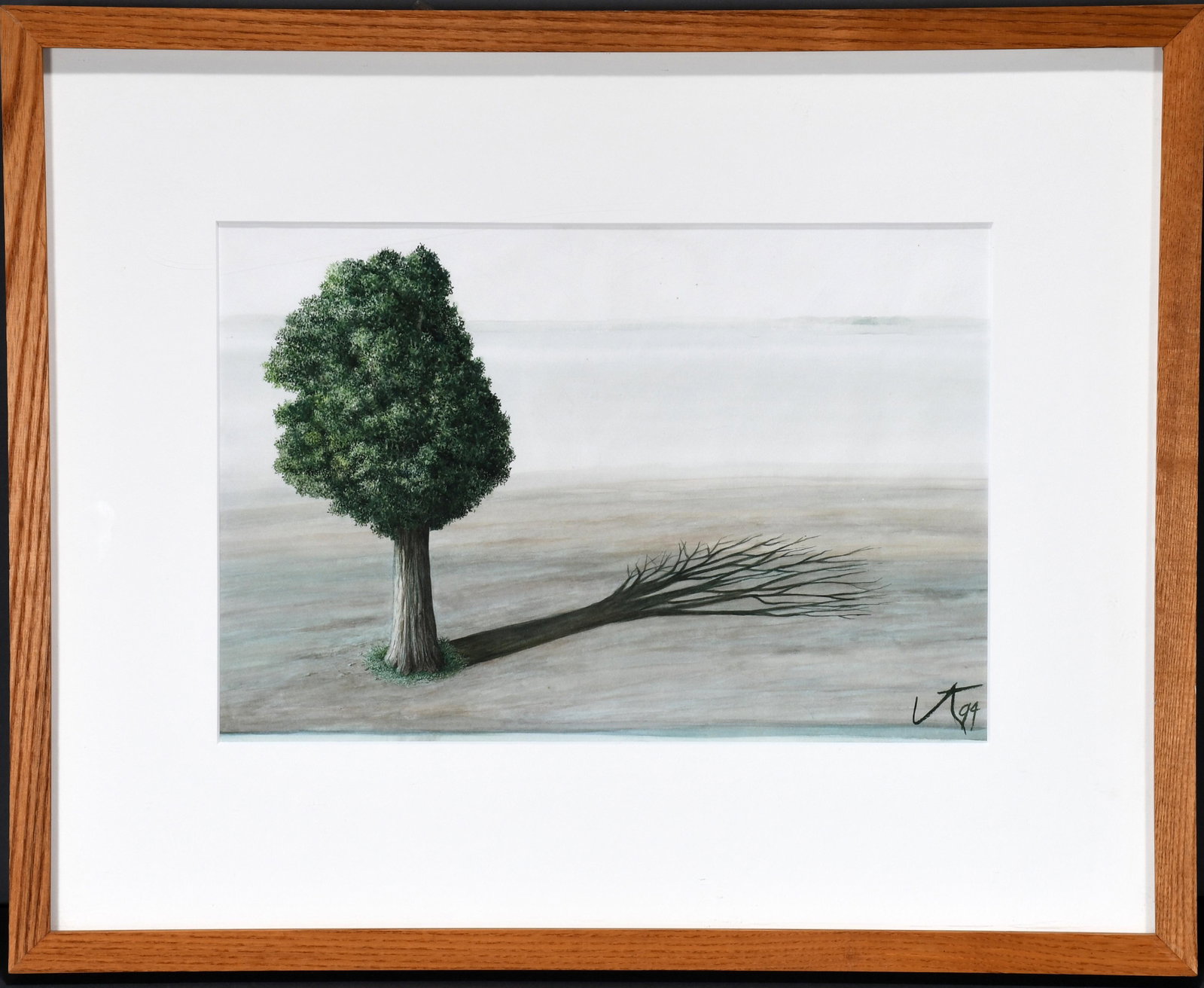 Lester Campa. Arbor y Futuro.: Lester Campa. Arbor y Futuro. 1994. Signed and dated. Watercolor on paper. Purchased from Center for Cuban Studies in 1996. Excellent condition. Image is 13" x 9". Frame is 20"w x 16"h. Est. $200-400.