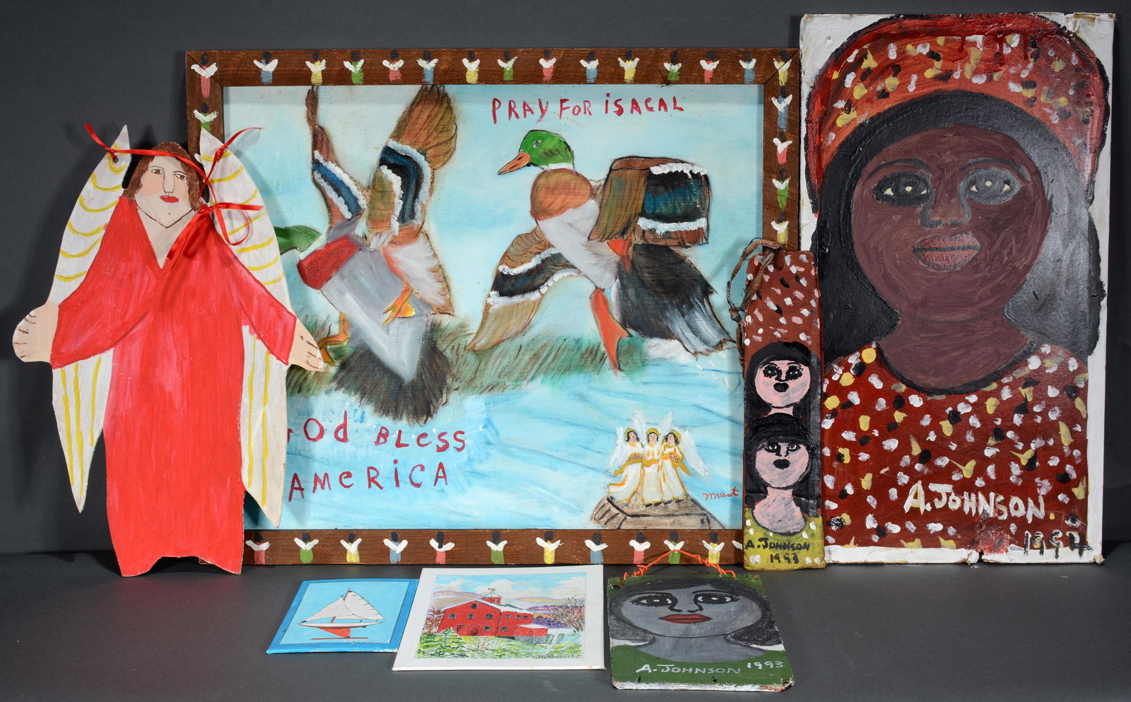 M. West, A. Johnson & Others. Box Lot of Art. (1 of 1)