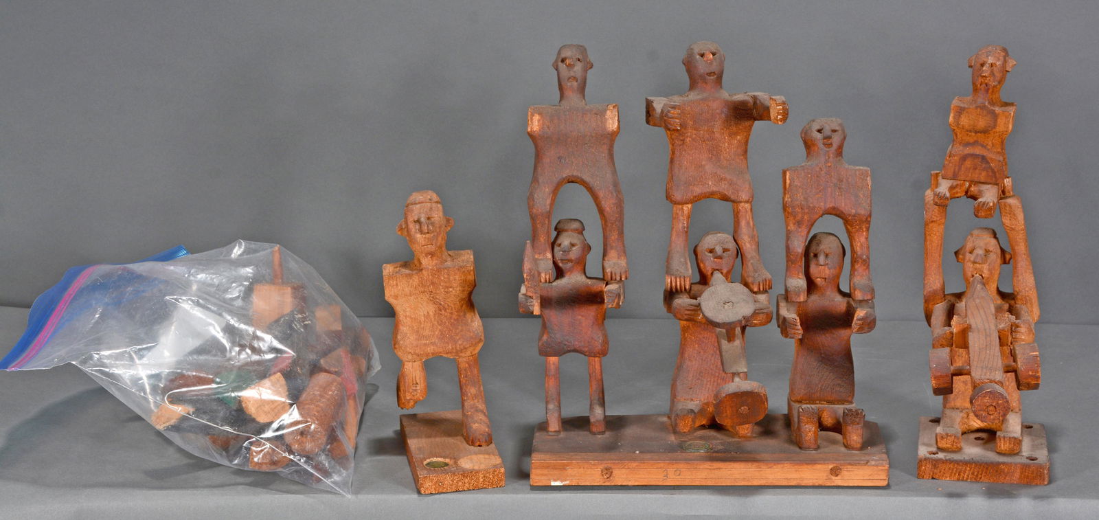 Possibly African American. Southern Pine Carvings. (1 of 4)