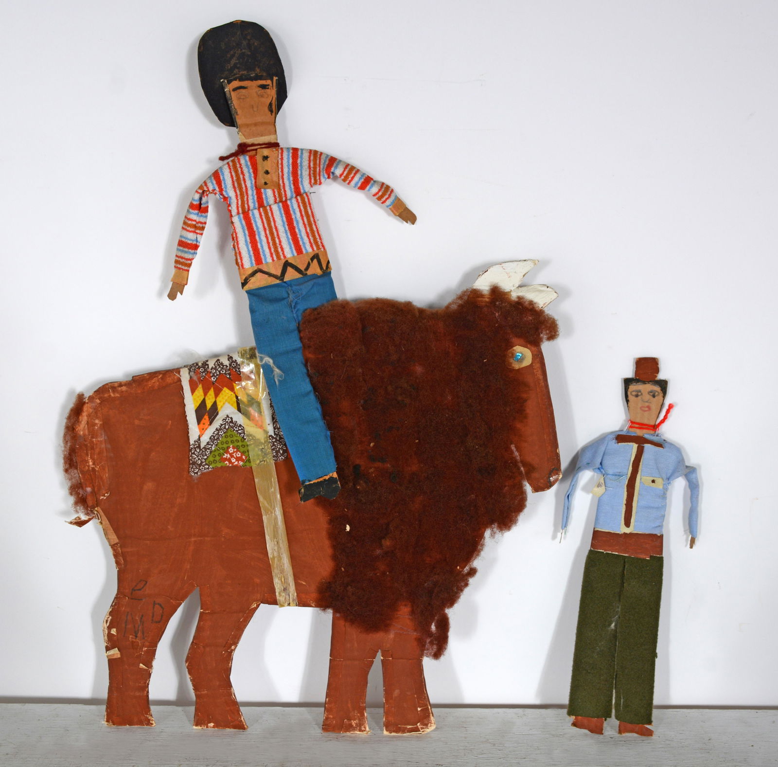 Mamie Deschillie. Buffalo Rider and Friend. (1 of 1)