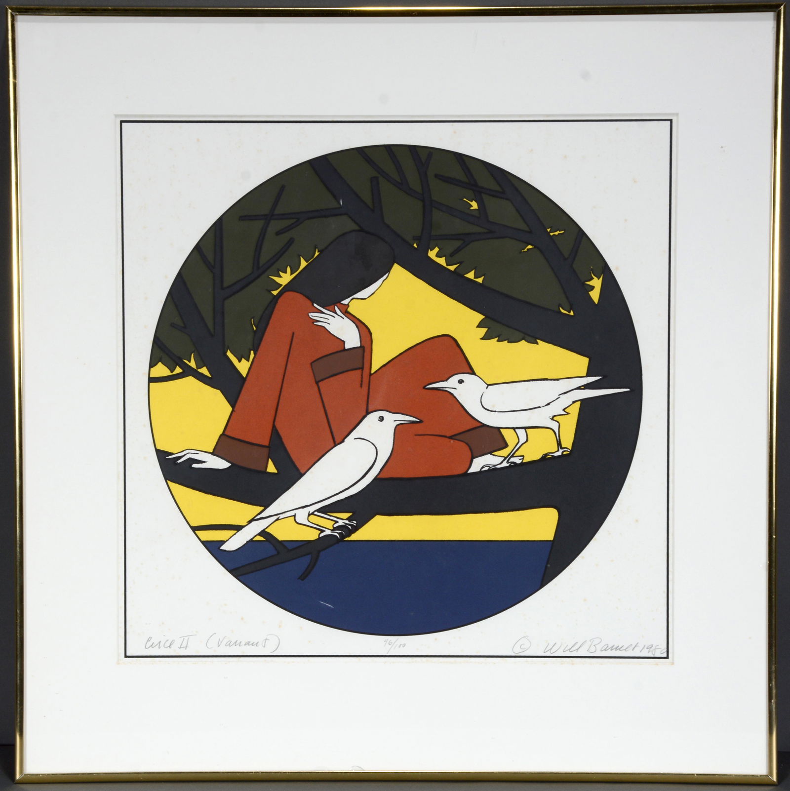 Will Barnet. White Crows With Woman. (1 of 5)