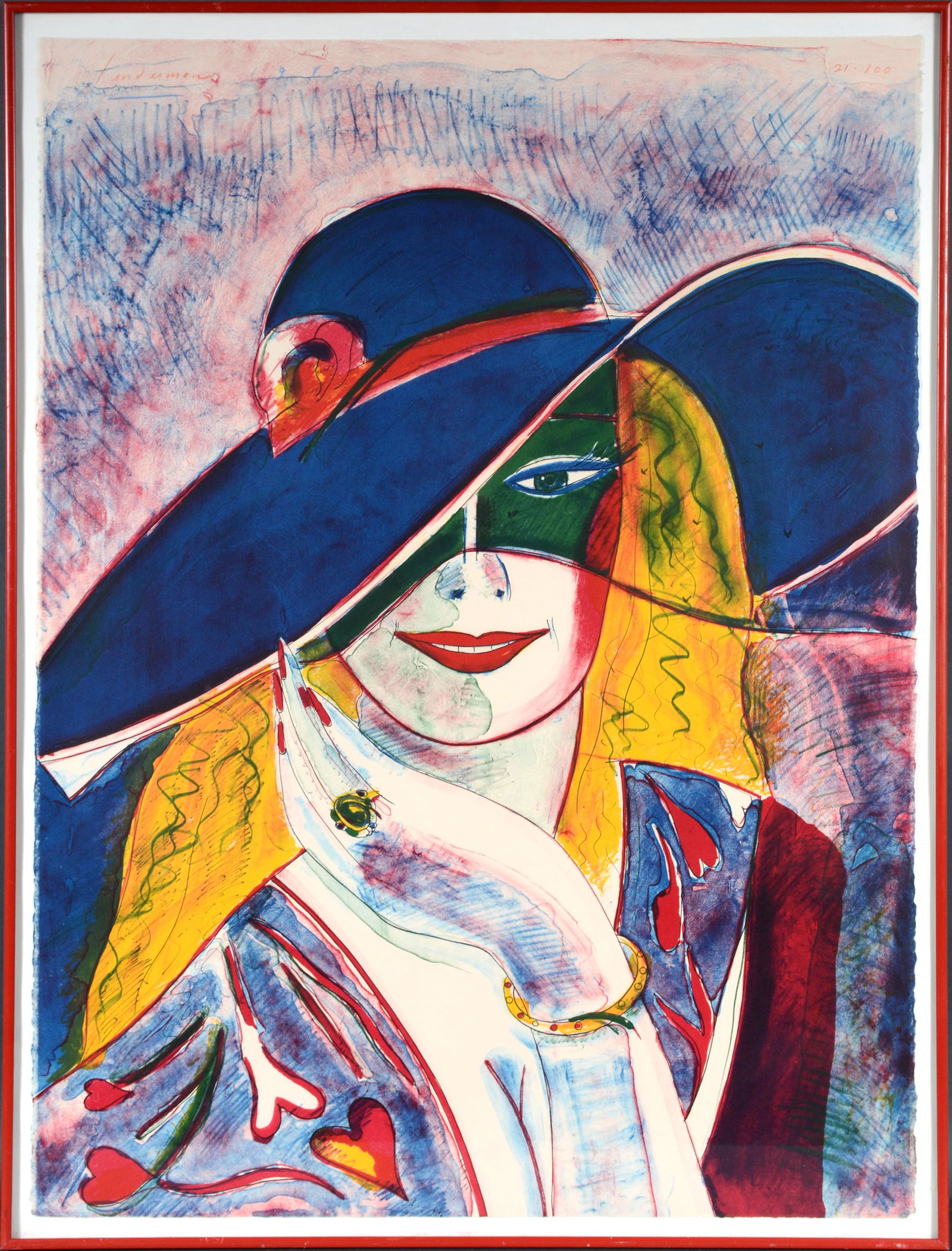 Linderman (?). Woman In A Blue Hat. (1 of 3)