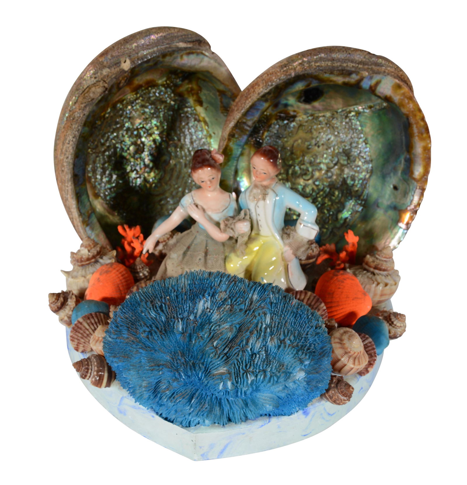 Folk Art Shell Figure & Grotto Assemblage. (1 of 4)