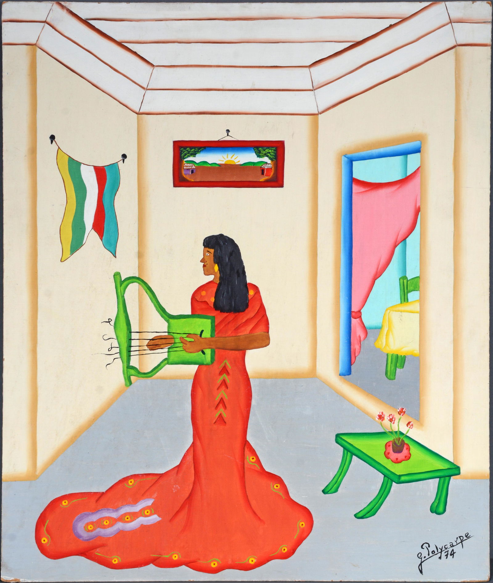 Polycarpe. Lady With A Lyre. (1 of 3)