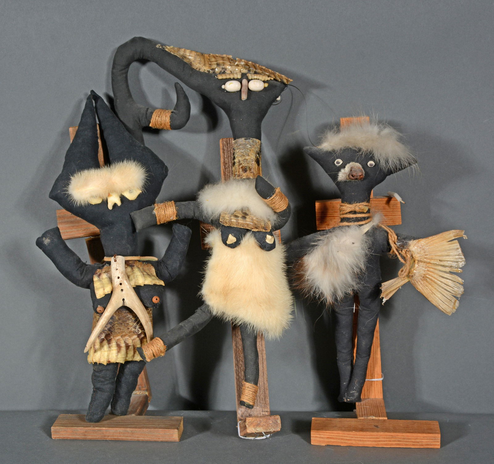 Three Black Fabric Dolls. (1 of 1)