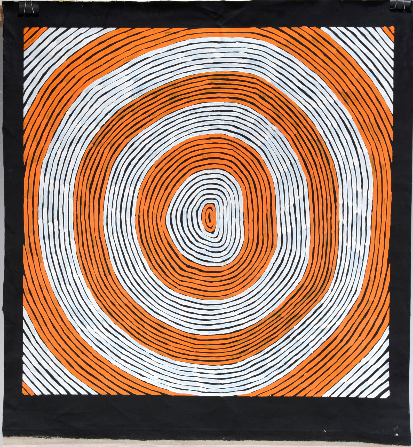 Albury Tjampitjinpa. Orange and White Circle. (1 of 2)