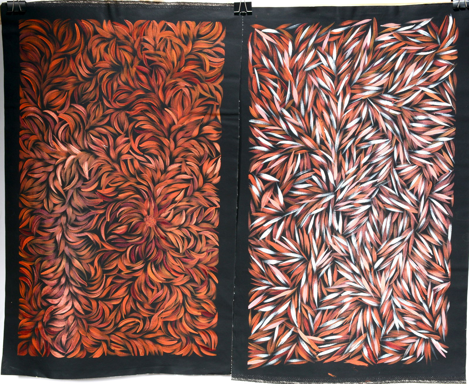 Margaret Scobie. Pair of Bush Leaf Paintings. (1 of 2)