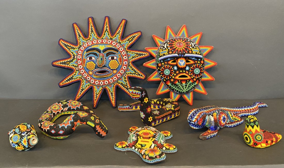 Group of Beaded Huichol Objects. (1 of 8)