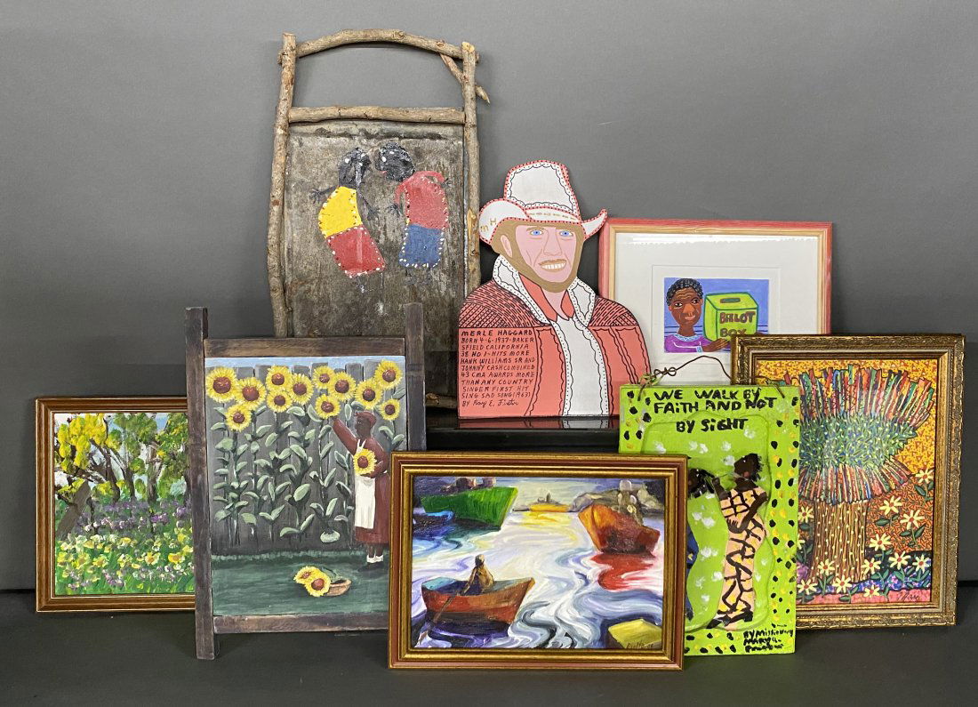 Box Lot of Fun Folk Art to Make You Smile. (1 of 4)