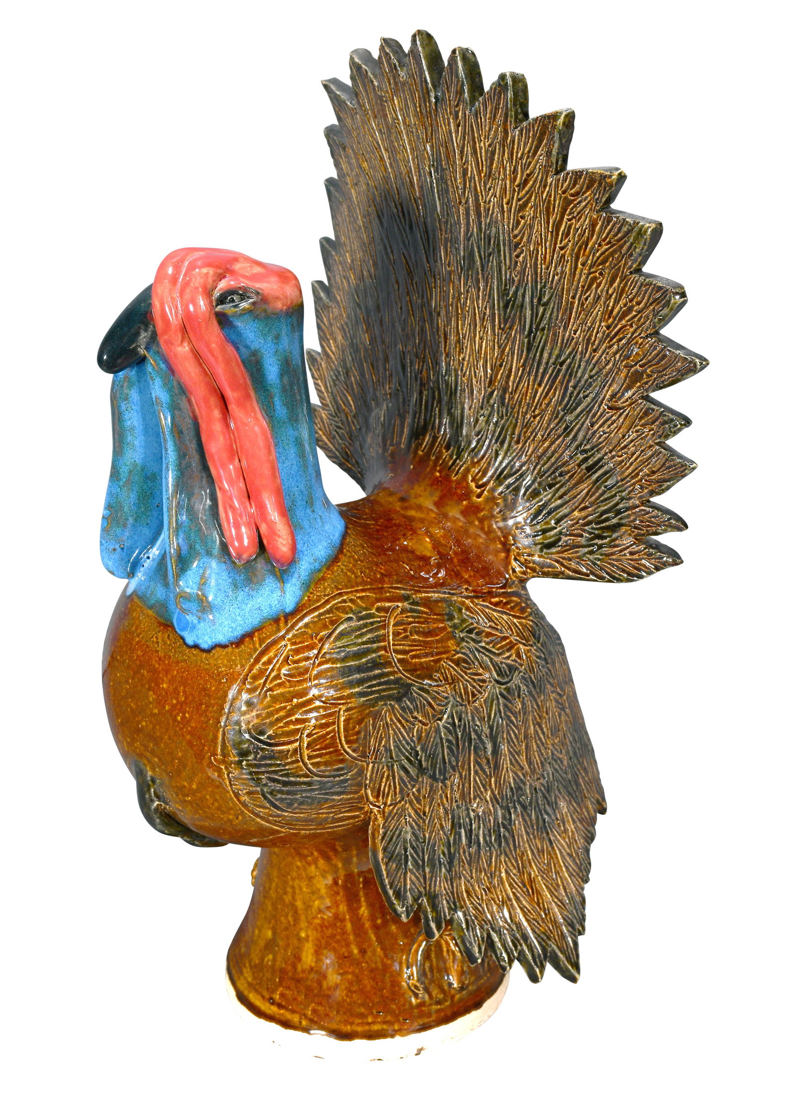 Claude & Vicki Miller. Wild Turkey, #48.: Claude & Vicki Miller. (Ram Pottery). Wild Turkey, #48. Signed and numbered. Mint condition. 16"h. Est. $300-500. Ship: $100