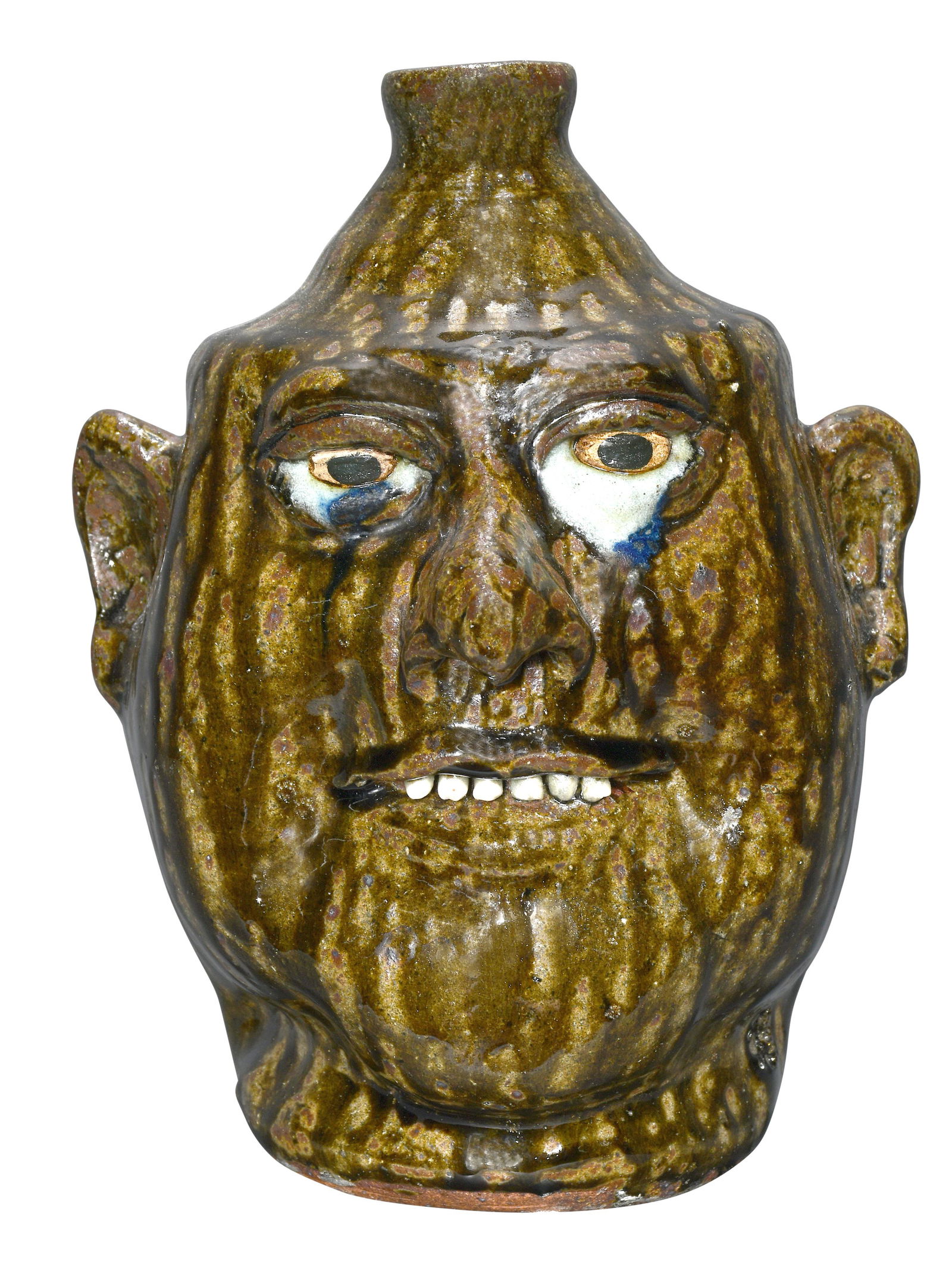 Lanier Meaders. Runny-Eyed Face Jug with (1 of 8)