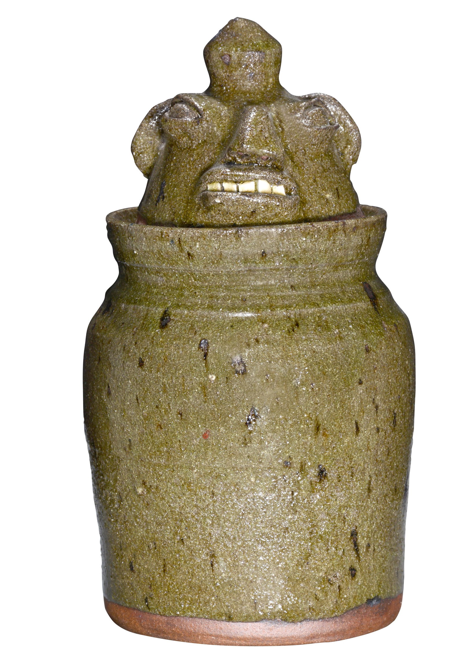 B.B. Craig. Two-Piece Ash Glaze Canopic Jar. (1 of 7)