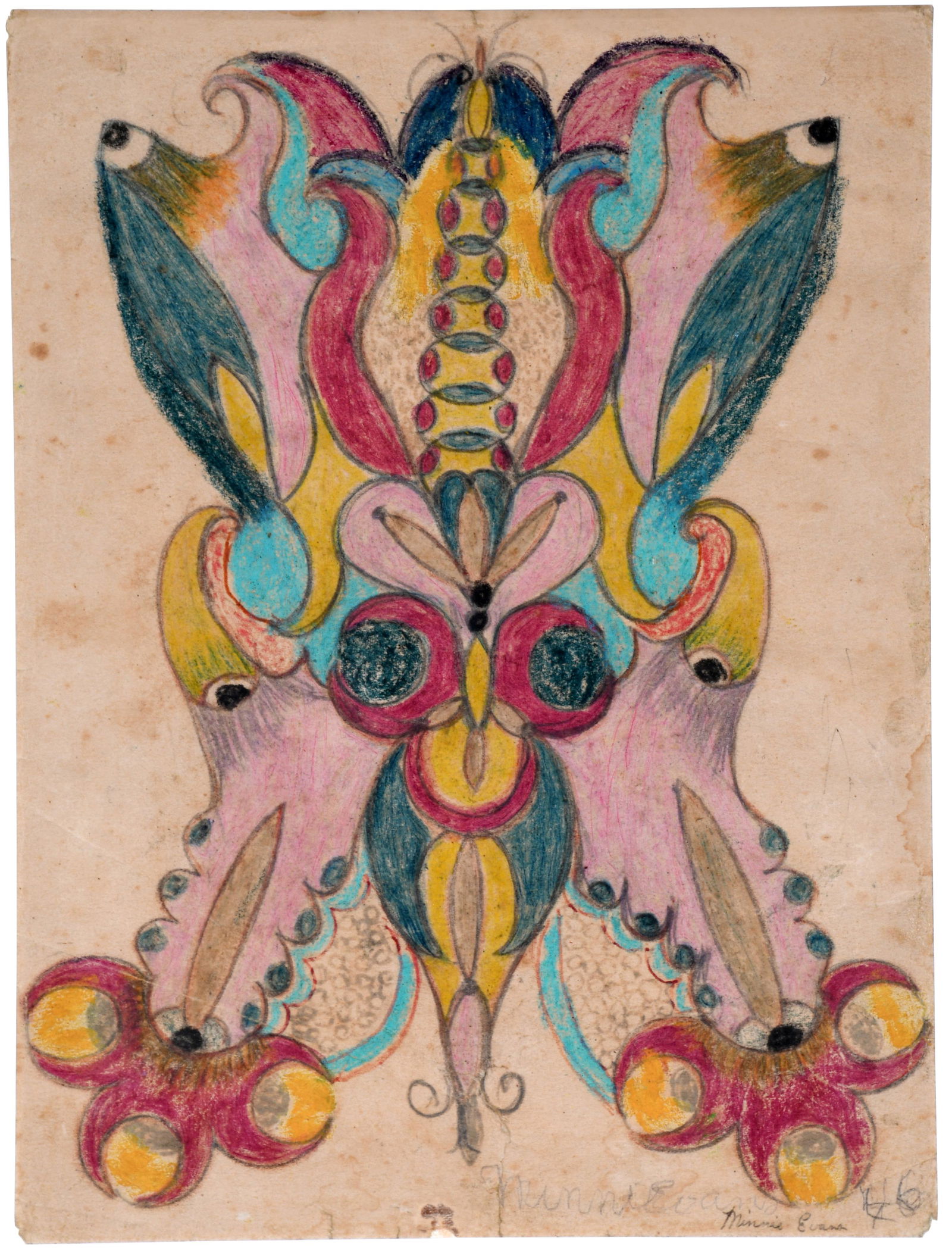 Minnie Evans. Abstract Butterfly. (1 of 7)