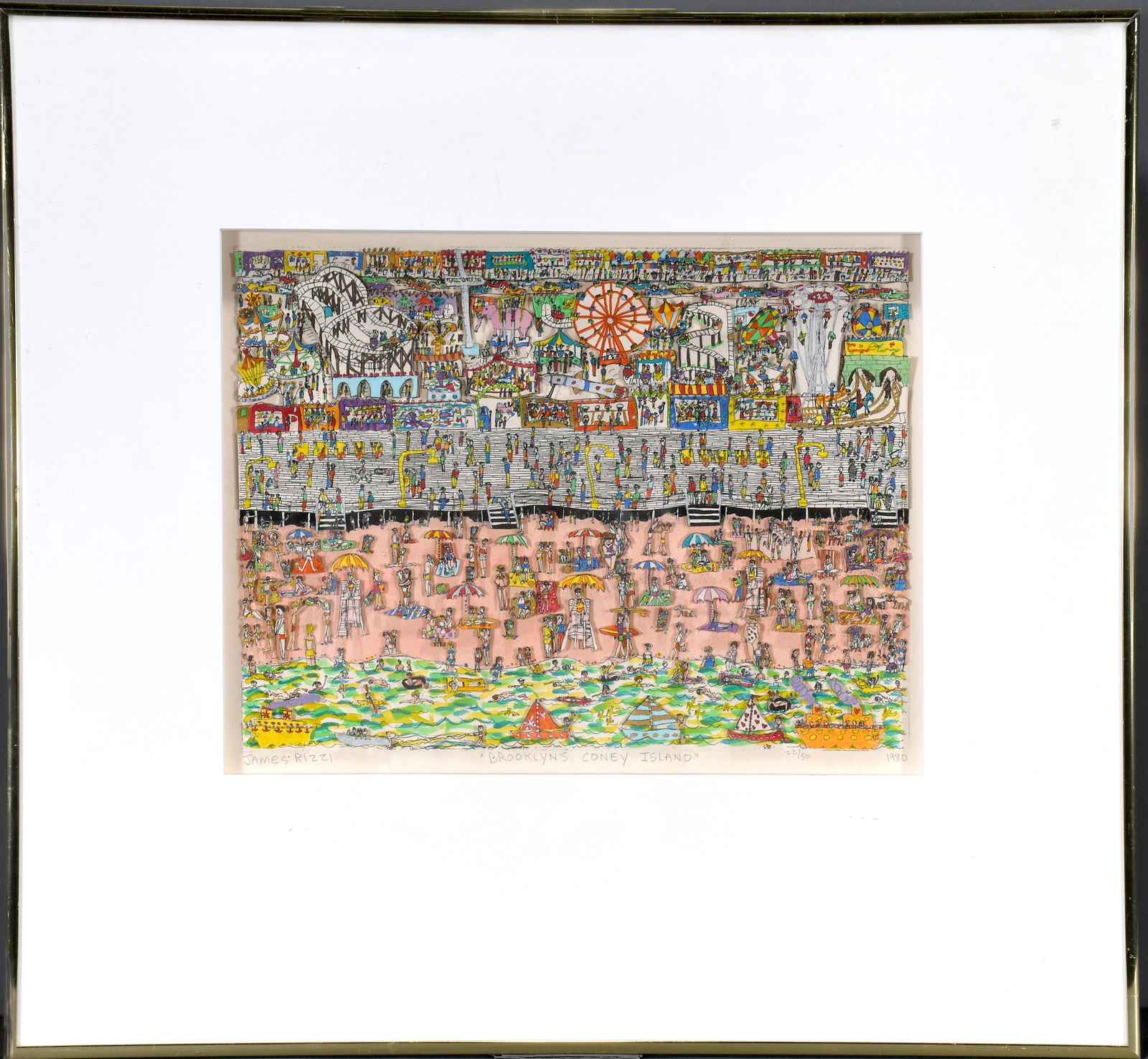 James Rizzi Hound dog 169/350 1990年作 James Rizzi Hound dog 169/350 1990年作 James Rizzi Hound dog