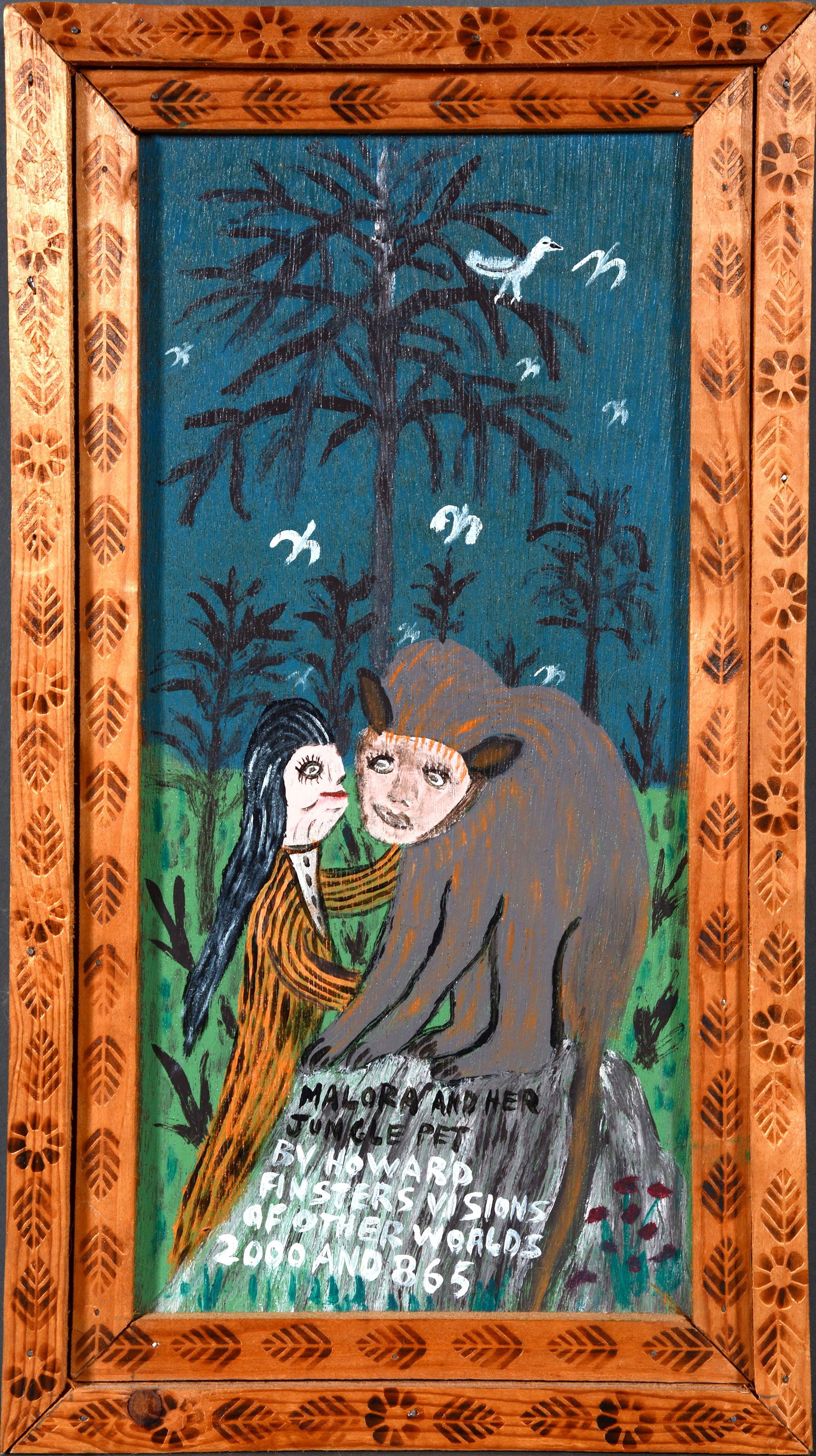 Howard Finster. Malora And Her Jungle Pet, #2,865. (1 of 6)