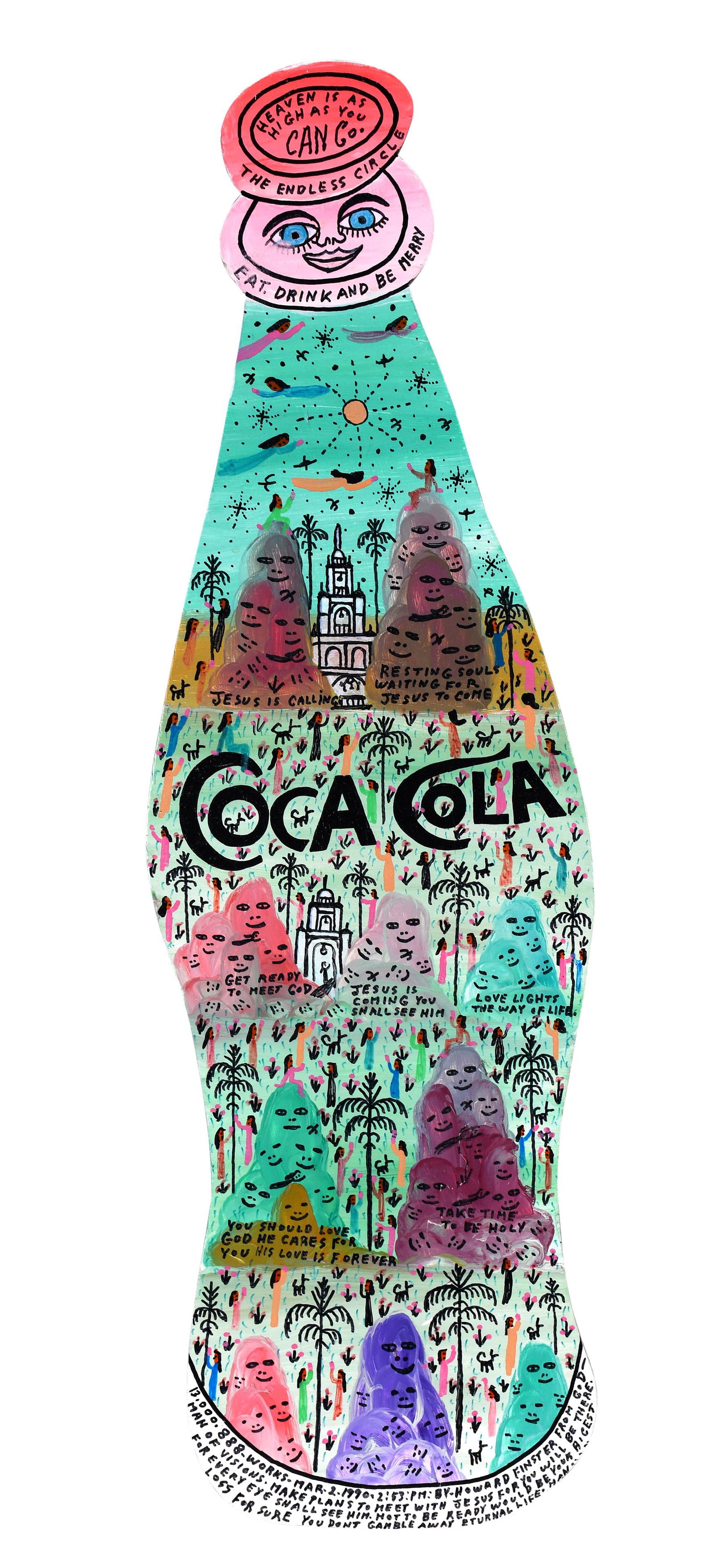 Howard Finster. Coca-Cola Bottle. #13,888. (1 of 7)
