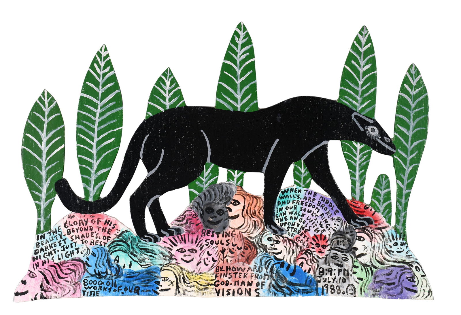 Howard Finster. Black Panther. #8,011. (1 of 6)