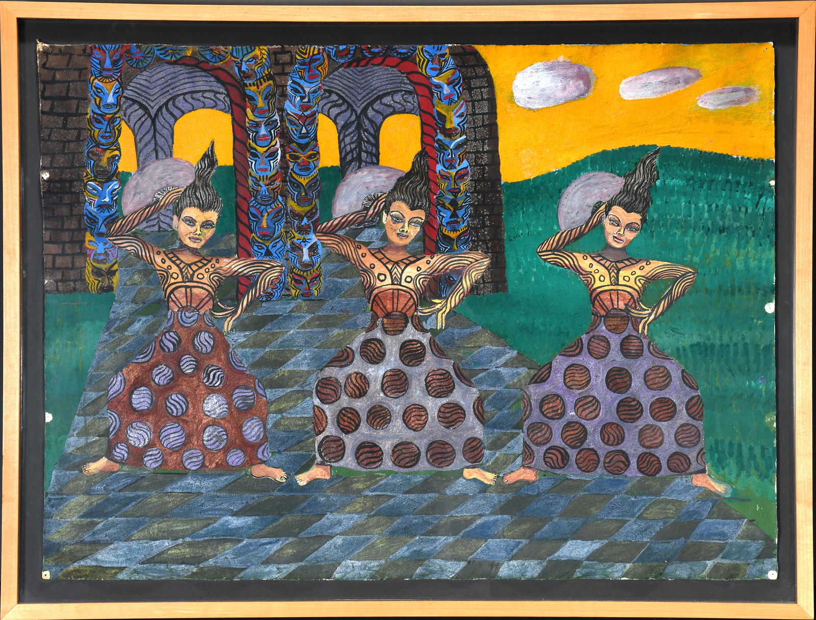 Eddie Owens Martin. St. E.O.M. 3 Pasaquoyan Dancers In Power Suits. (1 of 7)