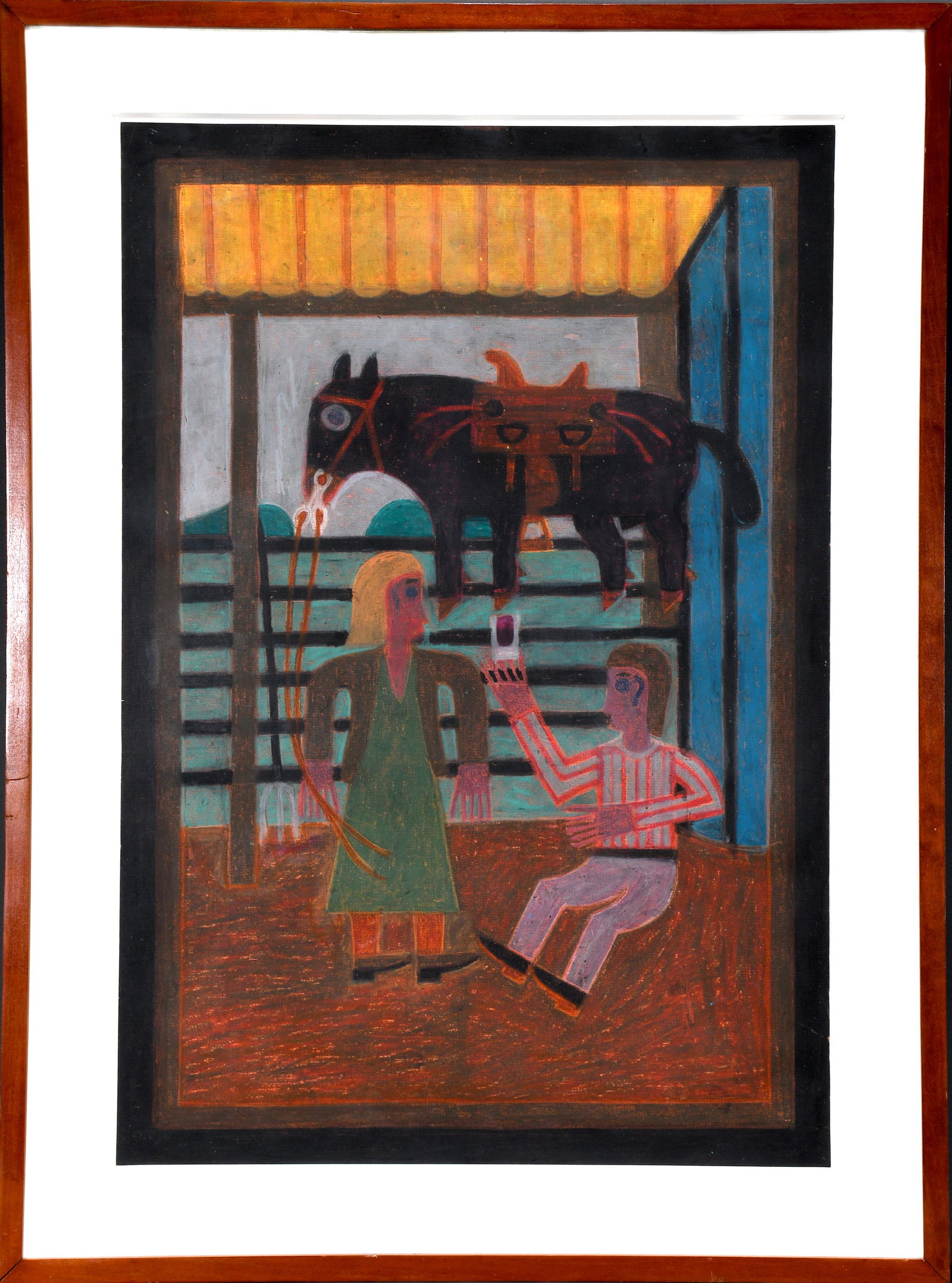Eddie Arning. Cigarette Ad With Couple & Horse. (1 of 5)