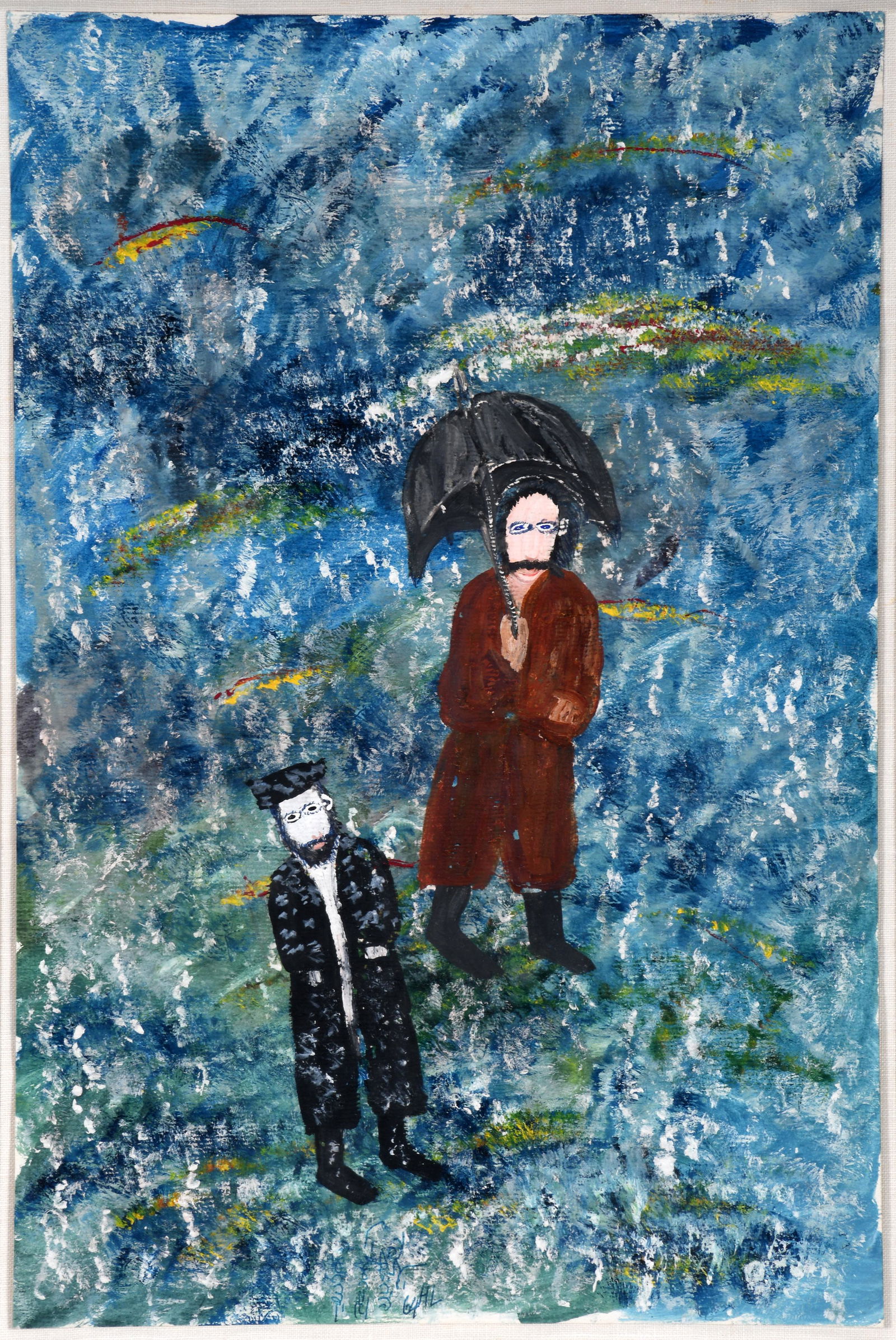 Harry Lieberman. Figures In A Rain Storm. (1 of 3)